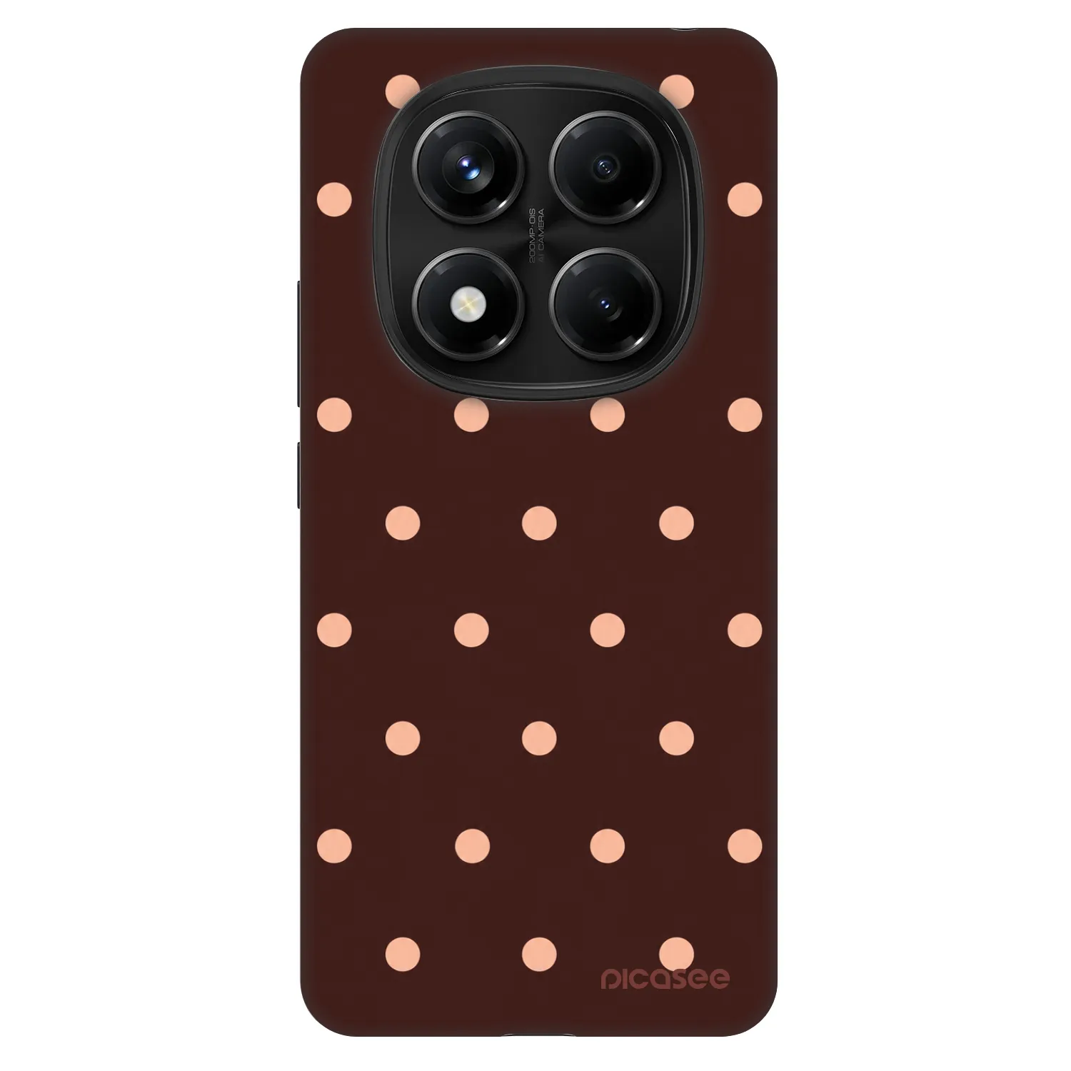 Picasee Fashion Case για Xiaomi Redmi Note 14 Pro 5G - Peach Dots & Chocolate