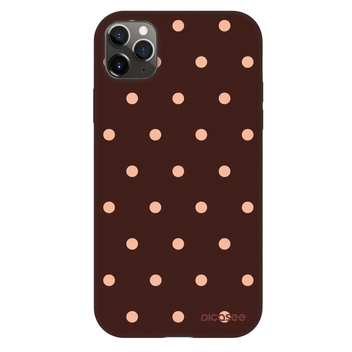 Picasee Fashion Case για Apple iPhone 11 Pro Max - Peach Dots & Chocolate