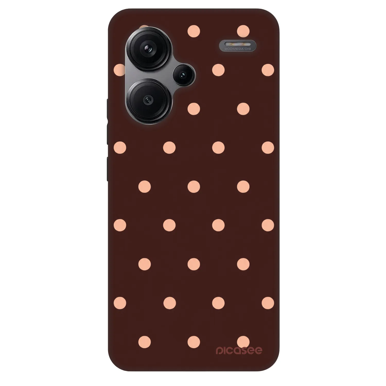 Picasee Fashion Case για Xiaomi Redmi Note 13 Pro+ 5G - Peach Dots & Chocolate