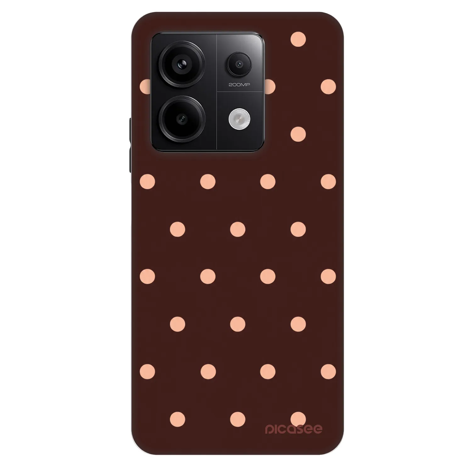 Picasee Fashion Case για Xiaomi Redmi Note 13 Pro 5G - Peach Dots & Chocolate
