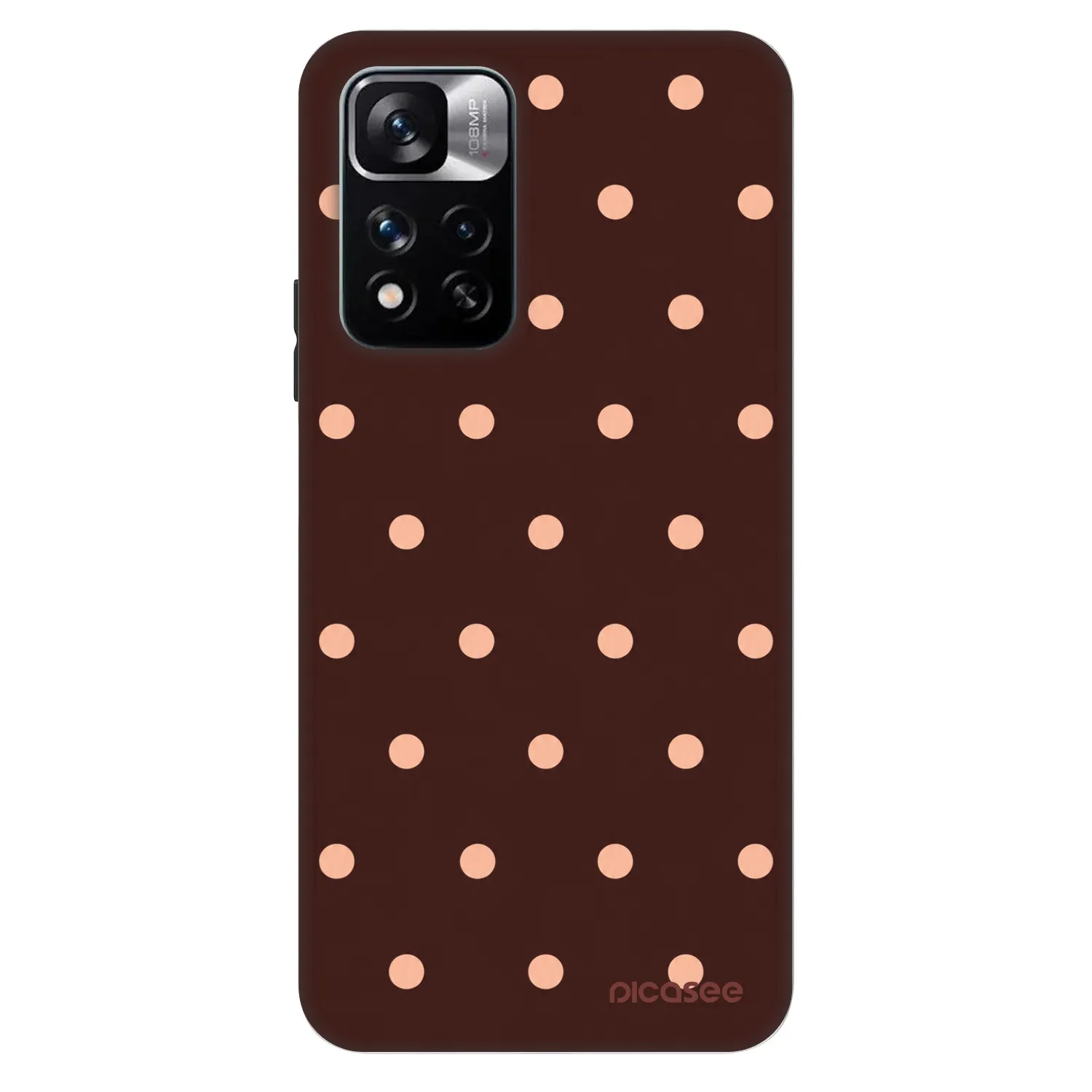 Picasee Fashion Case για Xiaomi Redmi Note 11 Pro - Peach Dots & Chocolate