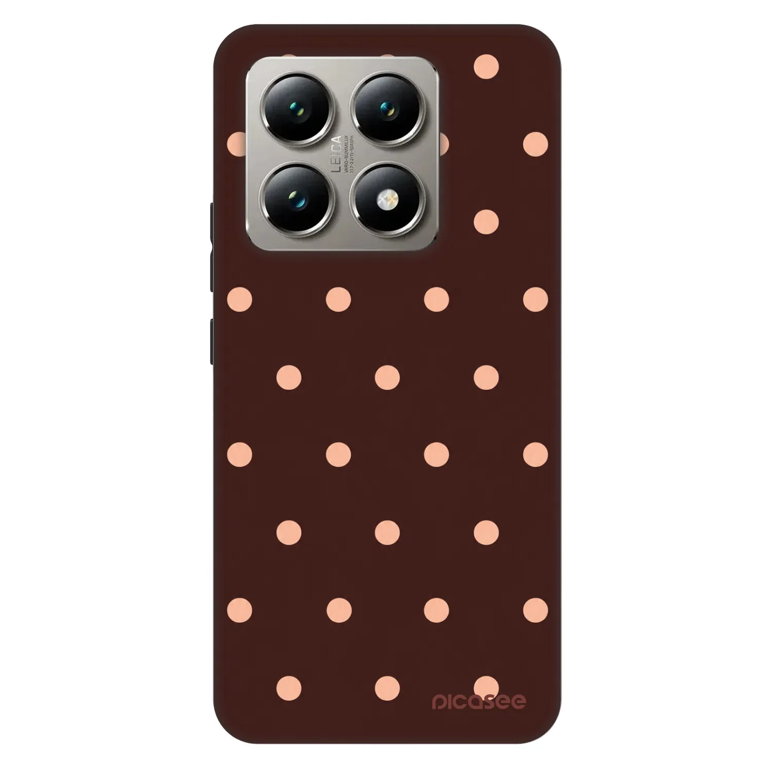 Picasee Fashion Case για Xiaomi 14T - Peach Dots & Chocolate