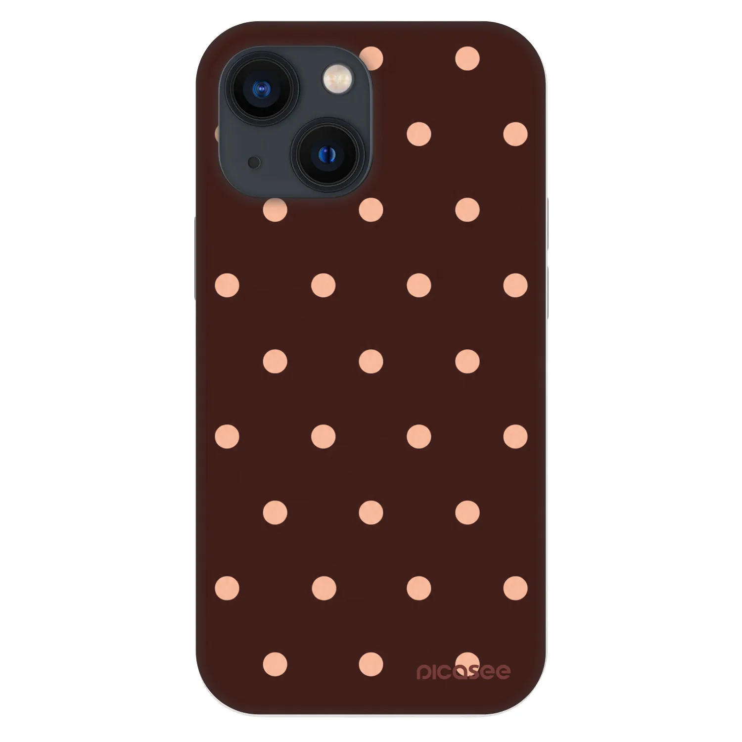 Picasee Fashion Case για Apple iPhone 13 mini - Peach Dots & Chocolate