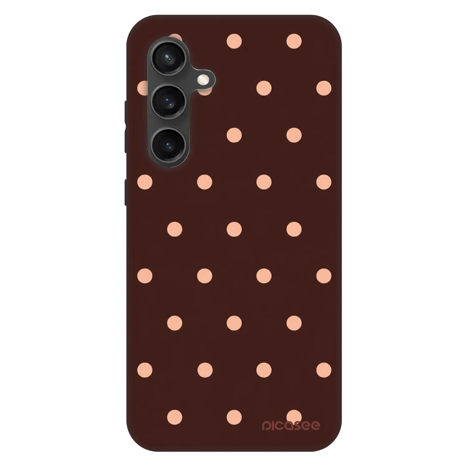Picasee Fashion Case για Samsung Galaxy S24 FE S721B - Peach Dots & Chocolate