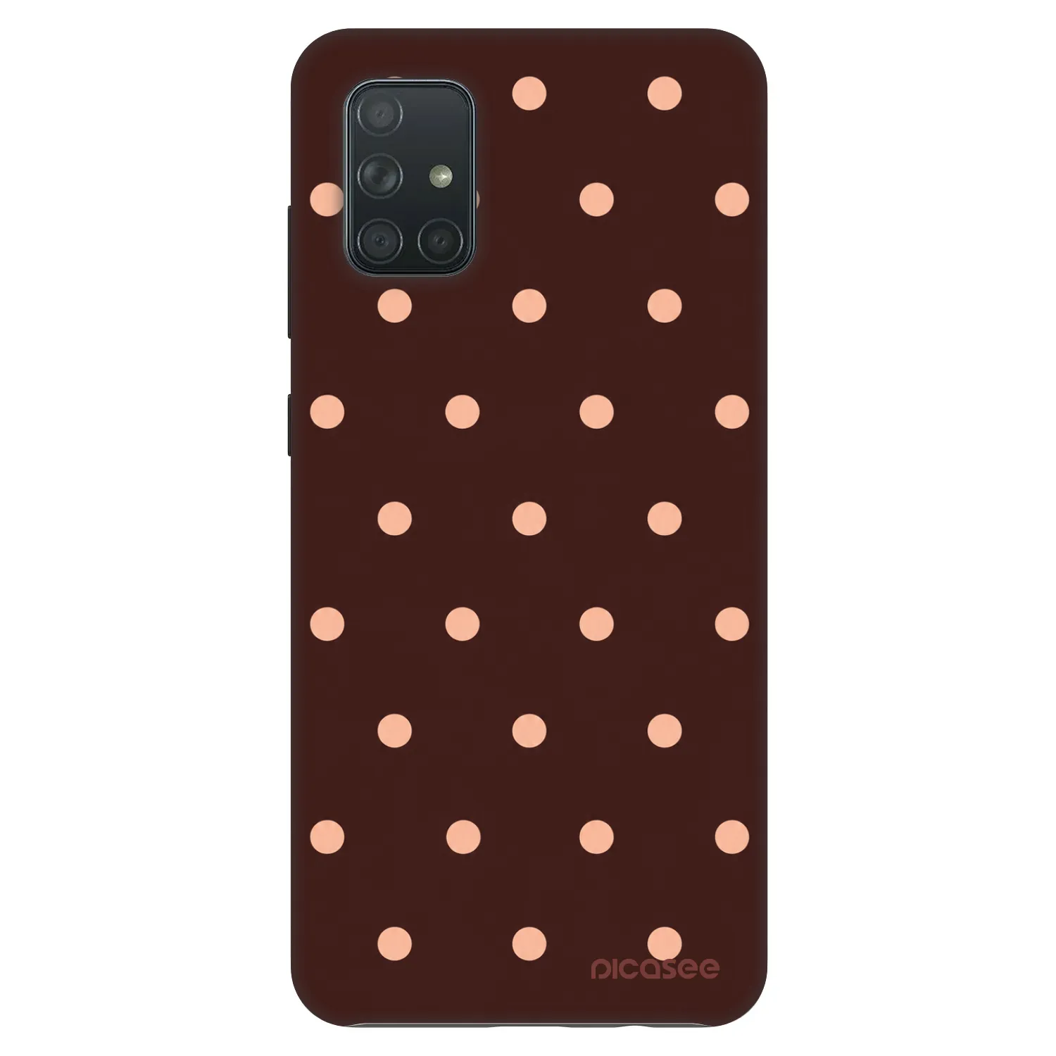 Picasee Fashion Case για Samsung Galaxy A71 A715F - Peach Dots & Chocolate