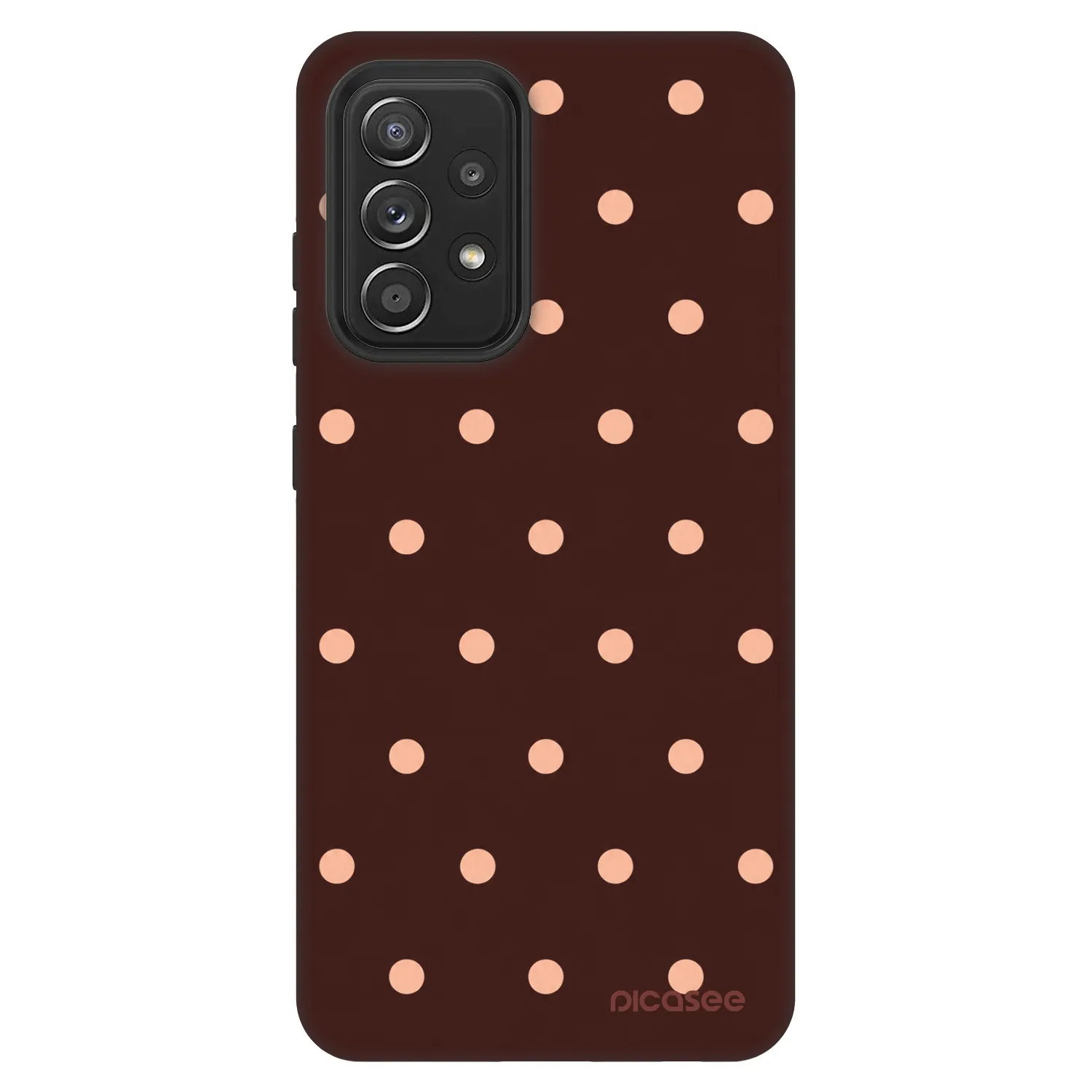 Picasee Fashion Case για Samsung Galaxy A52s 5G A528B - Peach Dots & Chocolate