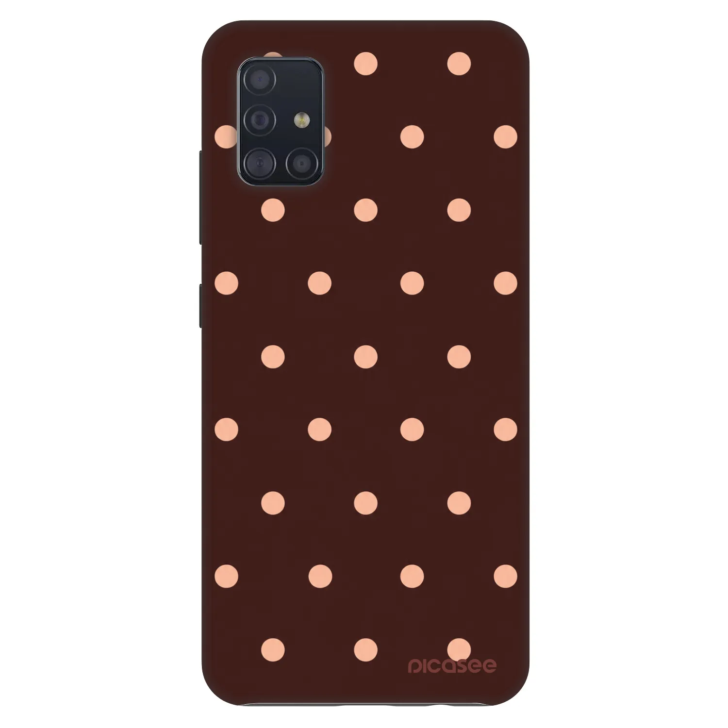 Picasee Fashion Case για Samsung Galaxy A51 A515F - Peach Dots & Chocolate
