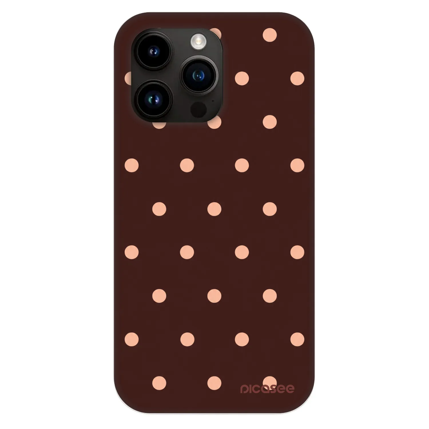 Picasee Fashion Case MagSafe για Apple iPhone 13 Pro - Peach Dots & Chocolate