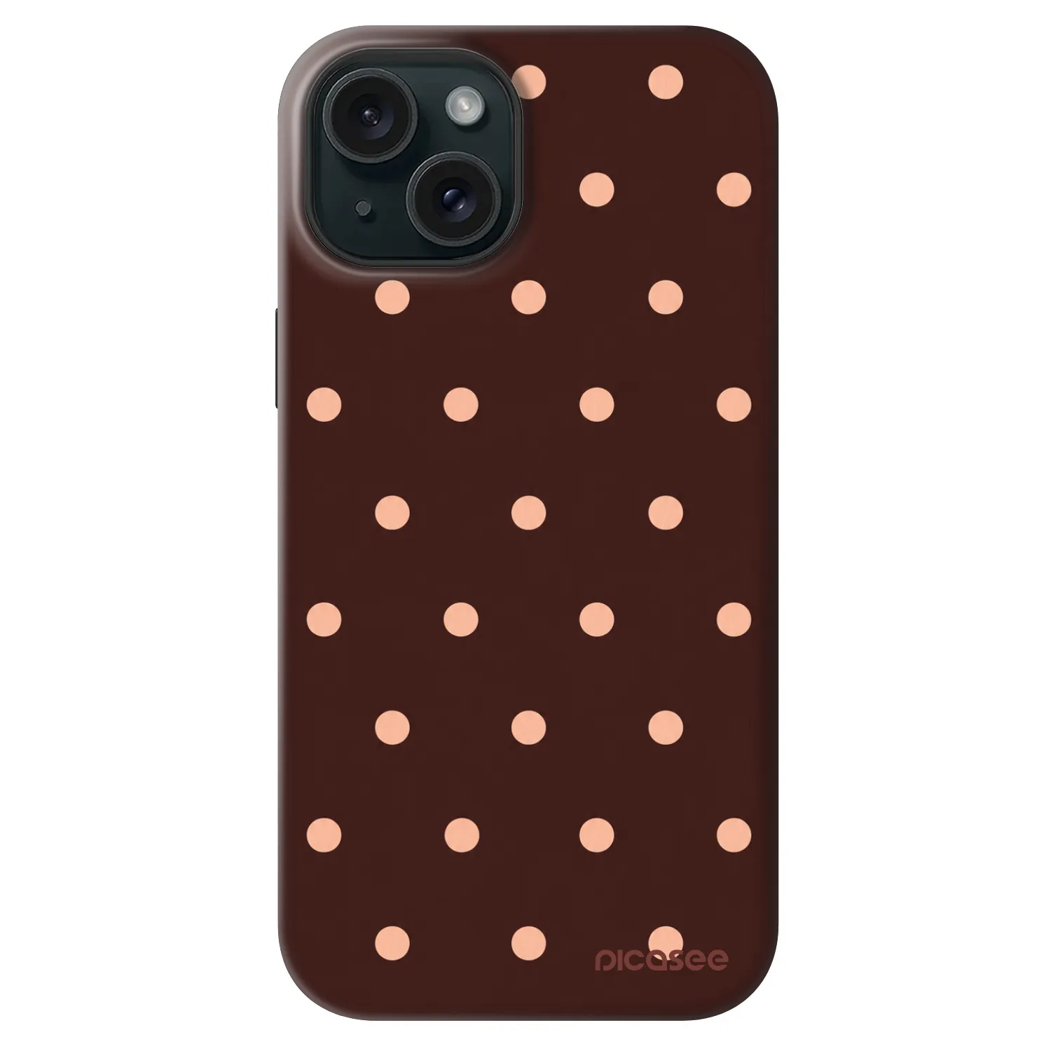 Picasee Fashion Case MagSafe για Apple iPhone 14 - Peach Dots & Chocolate