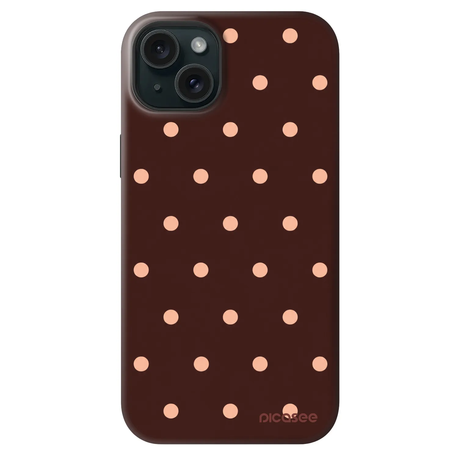 Picasee Fashion Case MagSafe για Apple iPhone 14 Plus - Peach Dots & Chocolate