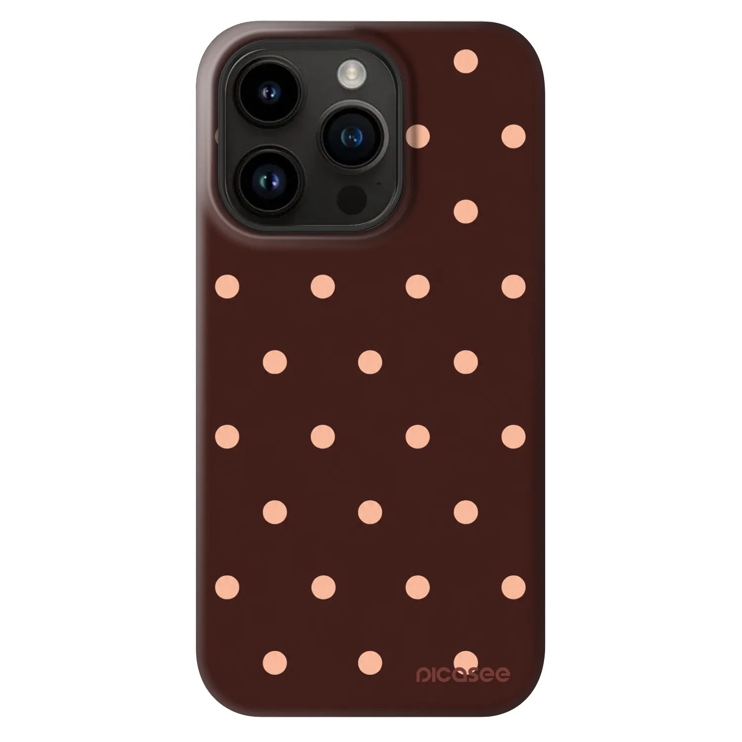 Picasee Fashion Case MagSafe για Apple iPhone 14 Pro - Peach Dots & Chocolate