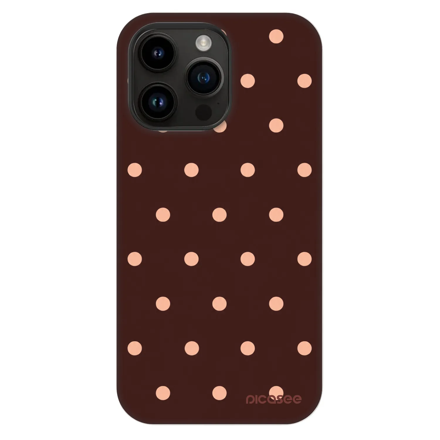 Picasee Fashion Case MagSafe για Apple iPhone 14 Pro Max - Peach Dots & Chocolate