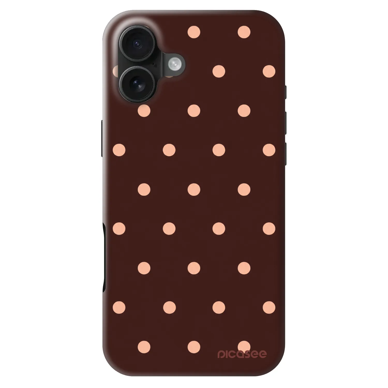 Picasee Fashion Case MagSafe για Apple iPhone 16 Plus - Peach Dots & Chocolate