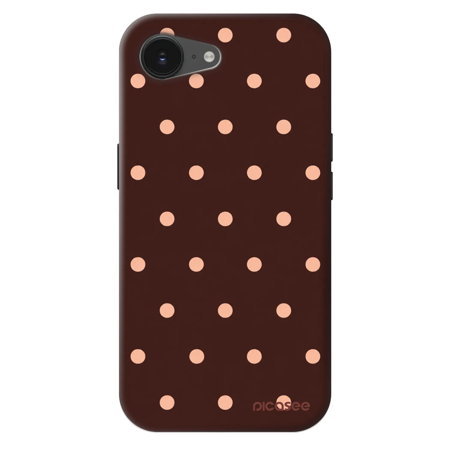 Picasee Fashion Case MagSafe για Apple iPhone 16e - Peach Dots & Chocolate