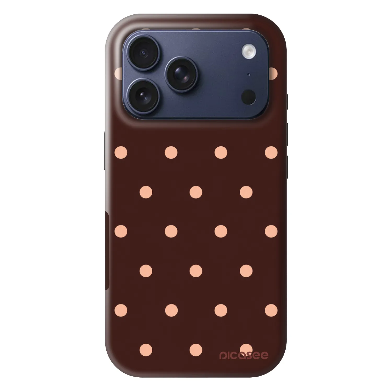Picasee Fashion Case MagSafe για Apple iPhone 17 Pro - Peach Dots & Chocolate