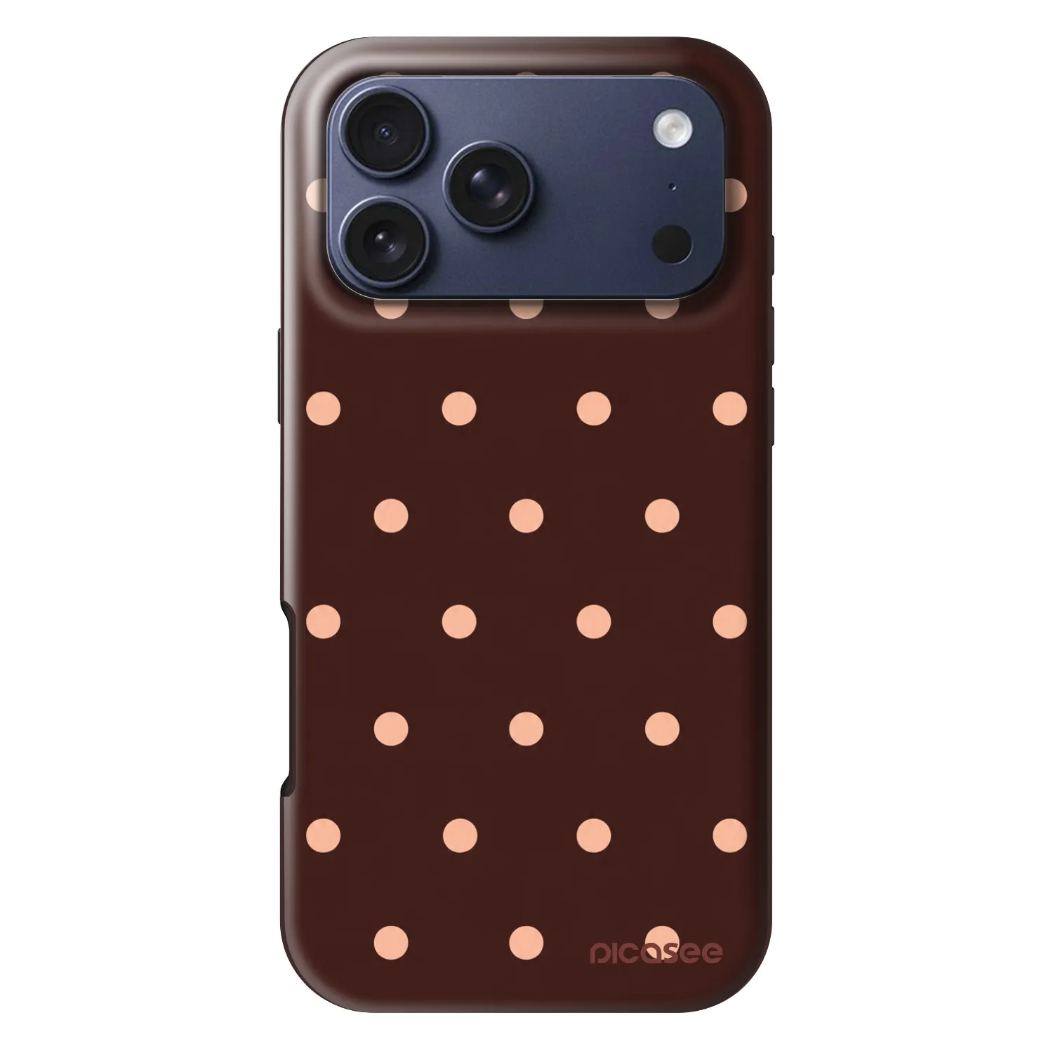 Picasee Fashion Case MagSafe για Apple iPhone 17 Pro Max - Peach Dots & Chocolate
