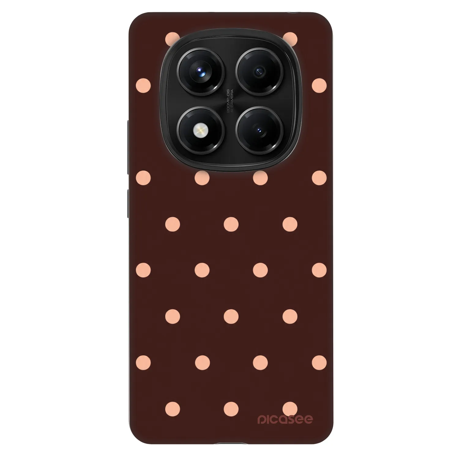 Picasee Fashion Case για Xiaomi Redmi Note 14 Pro 4G - Peach Dots & Chocolate