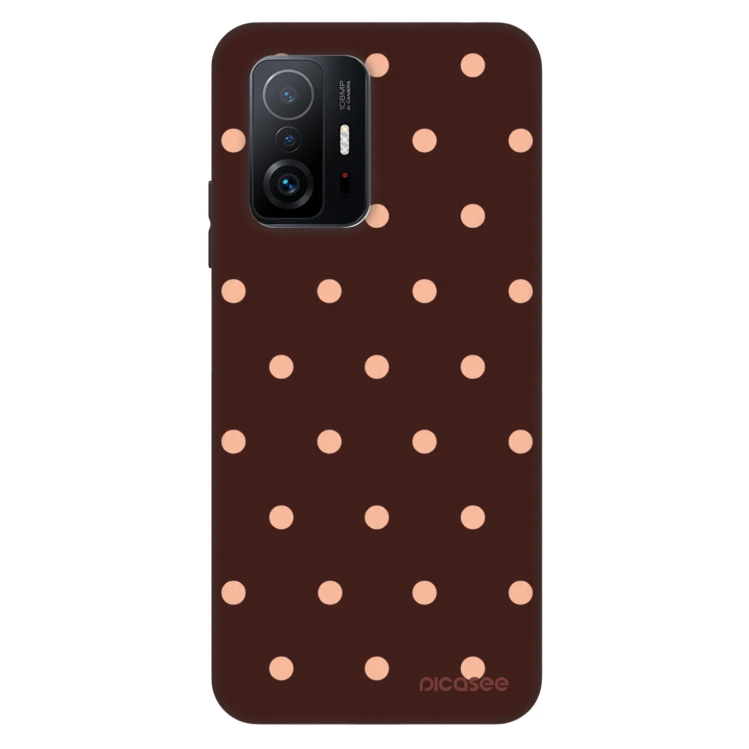 Picasee Fashion Case για Xiaomi 11T - Peach Dots & Chocolate