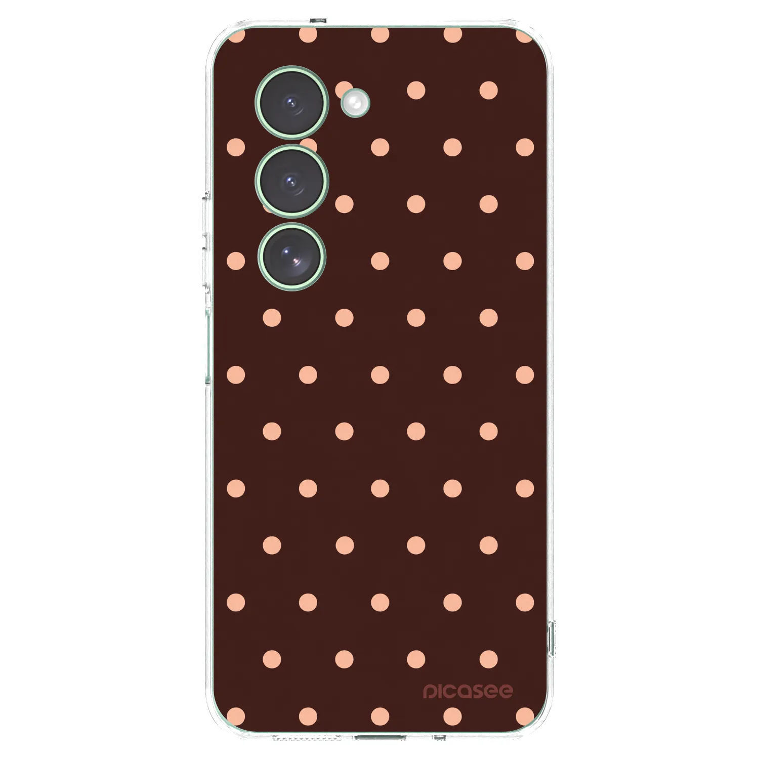 Picasee διαφανής θήκη σιλικόνης Xiaomi Redmi 15 5G - Peach Dots & Chocolate
