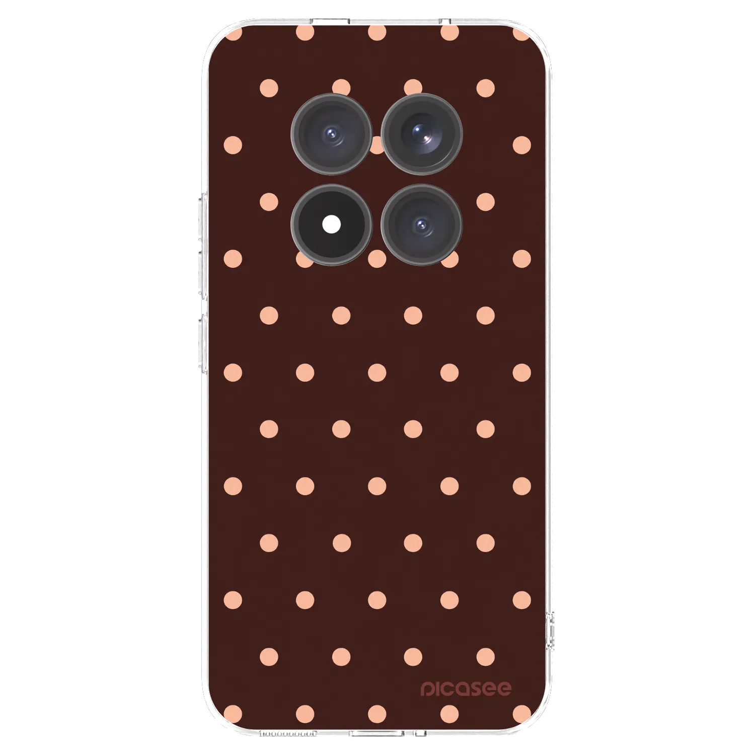 Picasee διαφανής θήκη σιλικόνης Xiaomi Redmi Note 15 Pro+ - Peach Dots & Chocolate