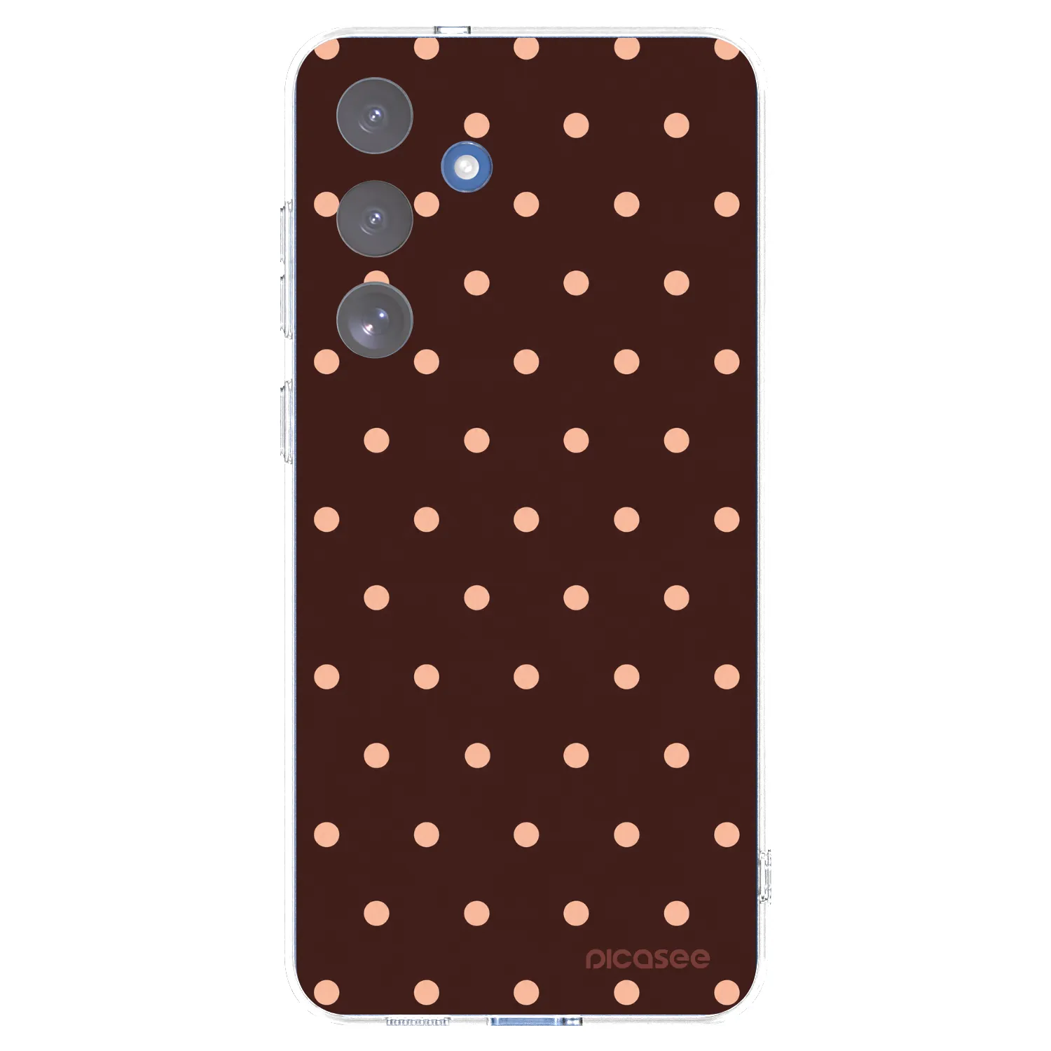 Picasee διαφανής θήκη σιλικόνης Samsung Galaxy S25 FE 5G - Peach Dots & Chocolate
