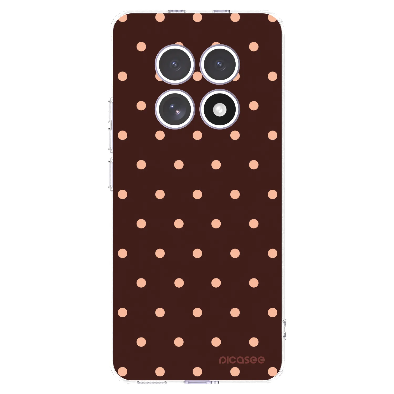 Picasee διαφανής θήκη σιλικόνης Xiaomi Redmi Note 15 4G - Peach Dots & Chocolate