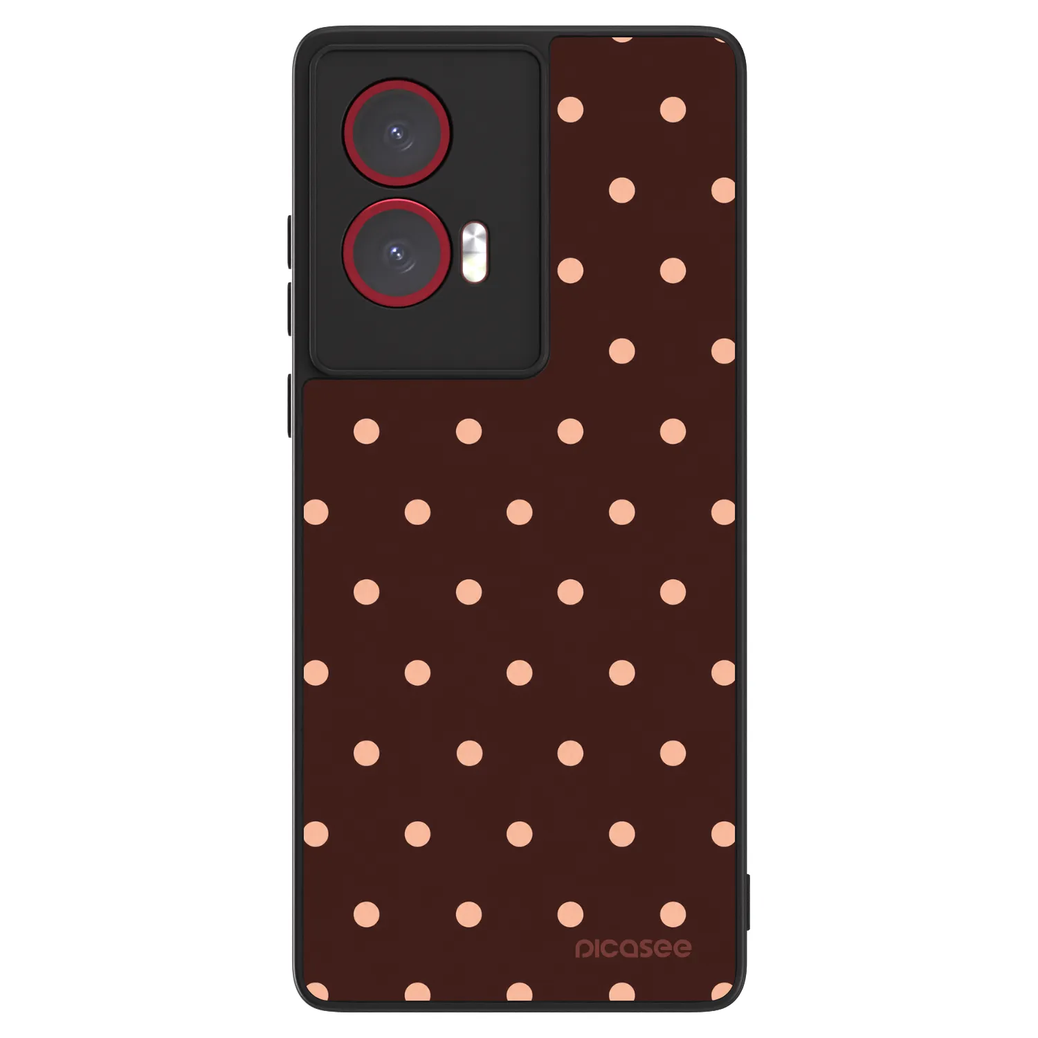 Picasee ULTIMATE CASE για Motorola Edge 50 Fusion - Peach Dots & Chocolate