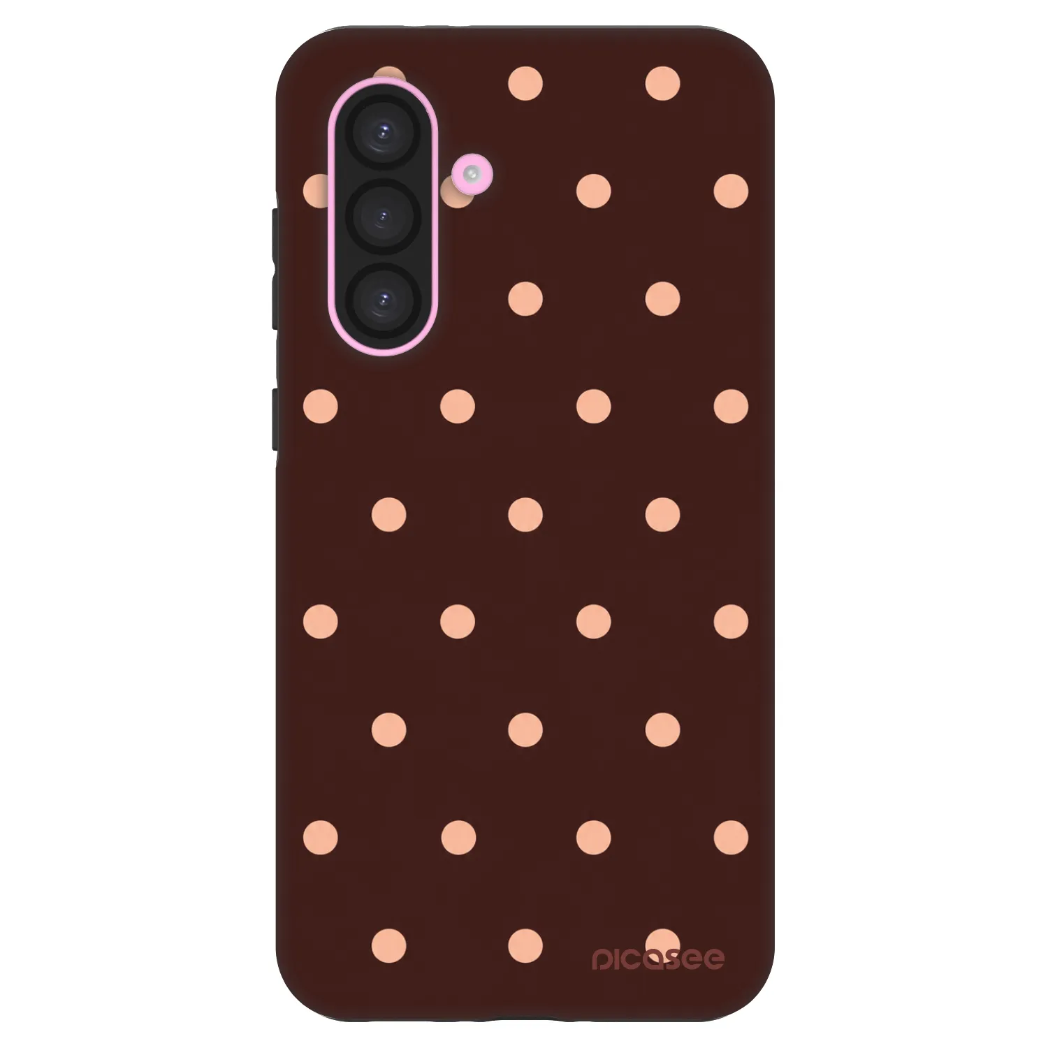 Picasee Fashion Case για Samsung Galaxy A56 5G A566B - Peach Dots & Chocolate
