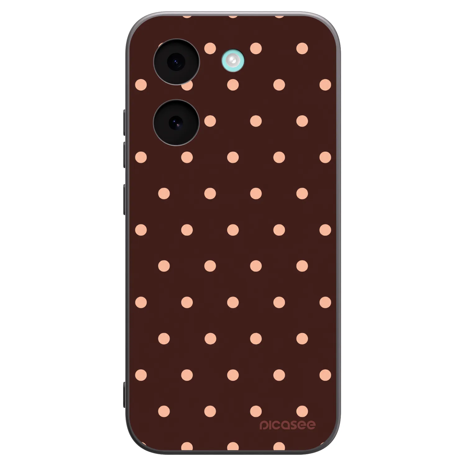 Picasee Μαύρη θήκη σιλικόνης για Xiaomi Poco X8 Pro - Peach Dots & Chocolate