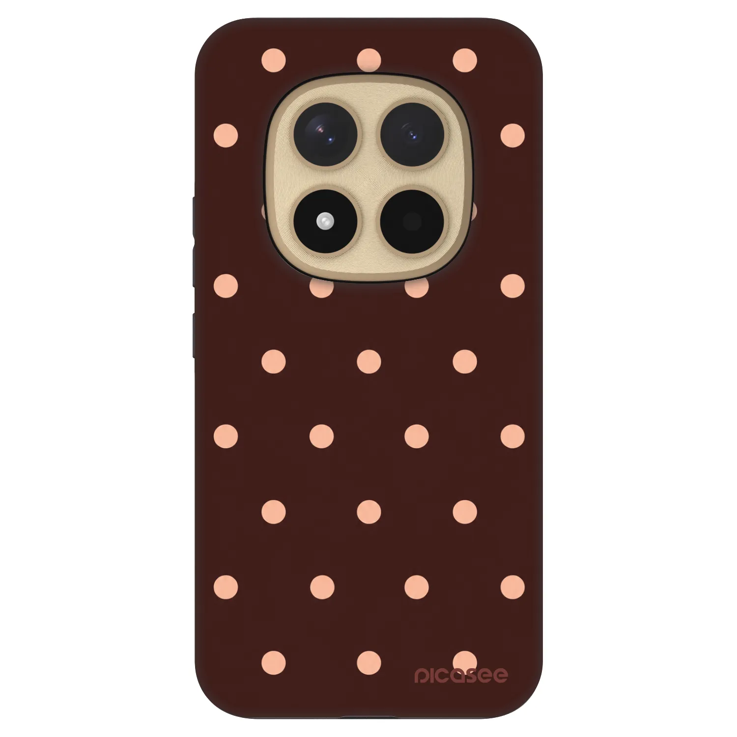 Picasee Fashion Case για Xiaomi Redmi Note 15 Pro+ - Peach Dots & Chocolate