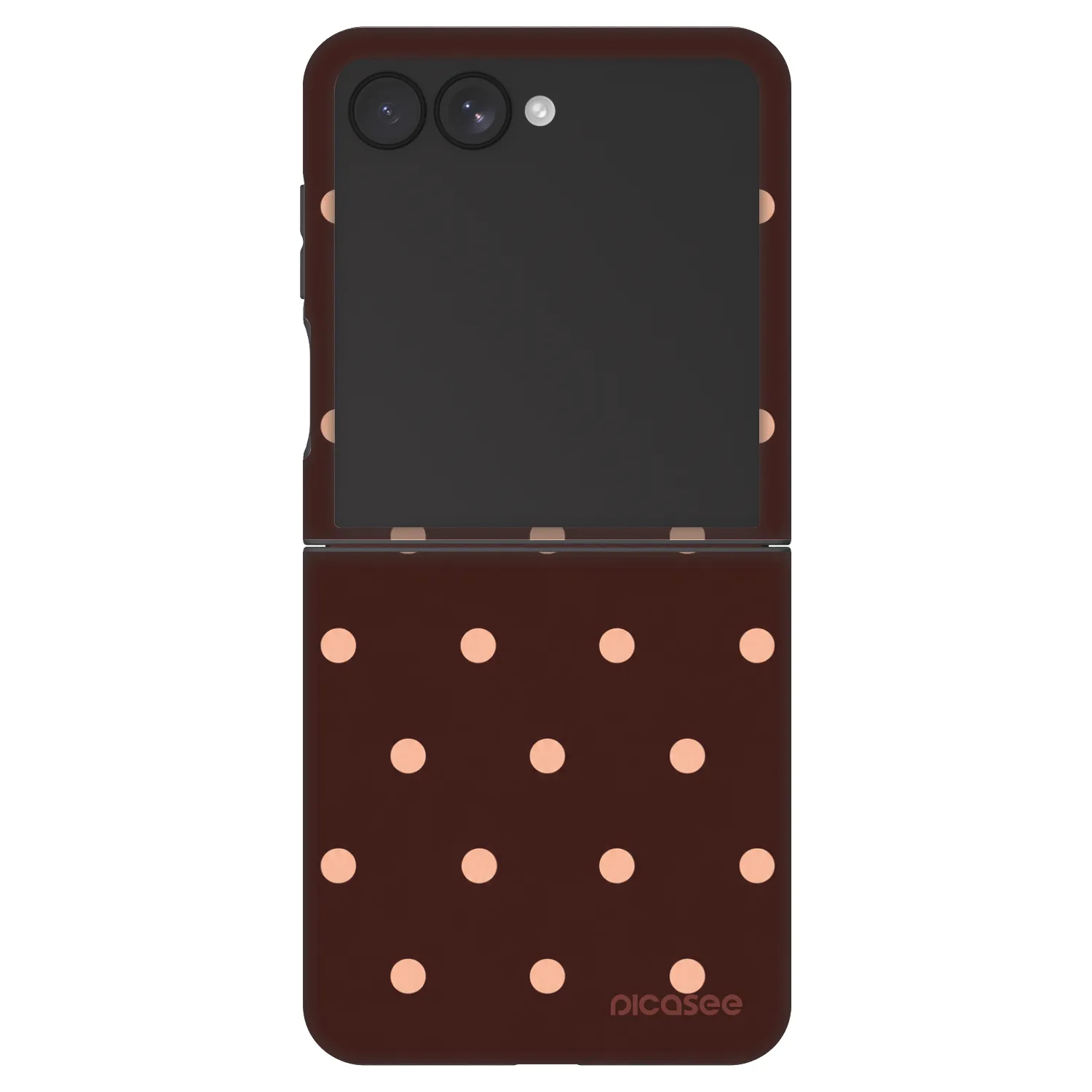 Picasee Fashion Case για Samsung Galaxy Z Flip7 5G - Peach Dots & Chocolate