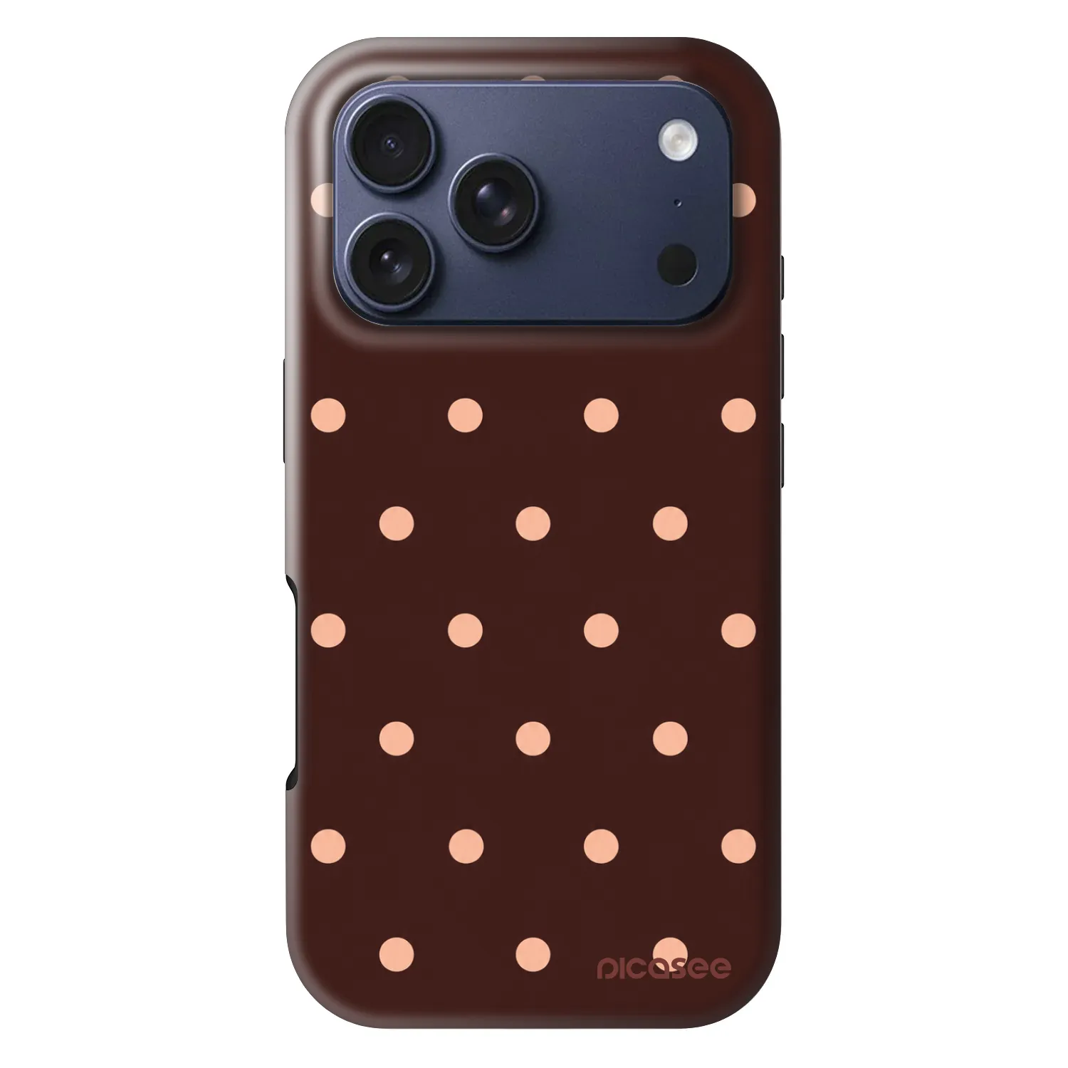 Picasee Fashion Case MagSafe για Apple iPhone 18 Pro - Peach Dots & Chocolate