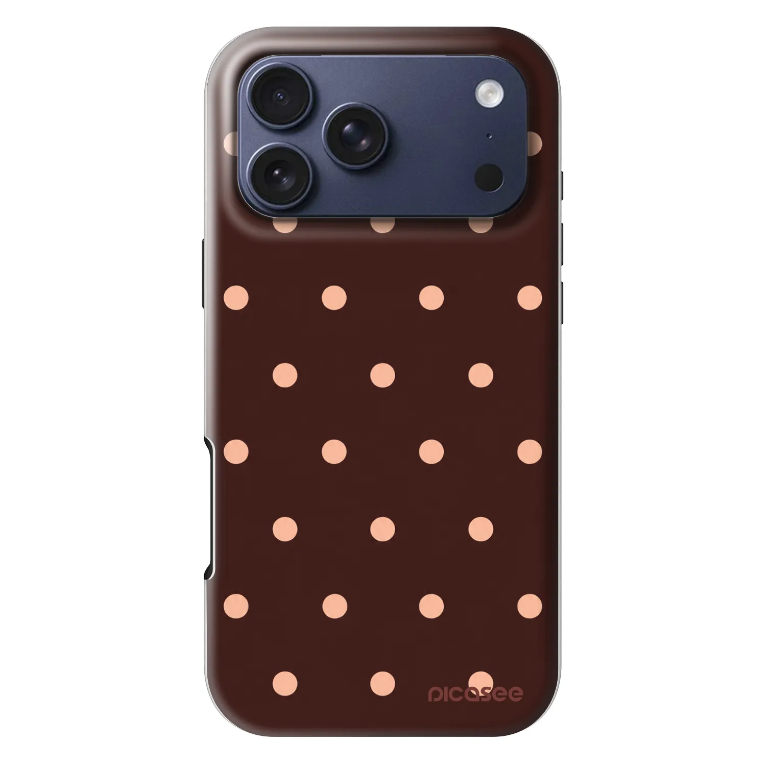 Picasee Fashion Case MagSafe για Apple iPhone 18 Pro Max - Peach Dots & Chocolate