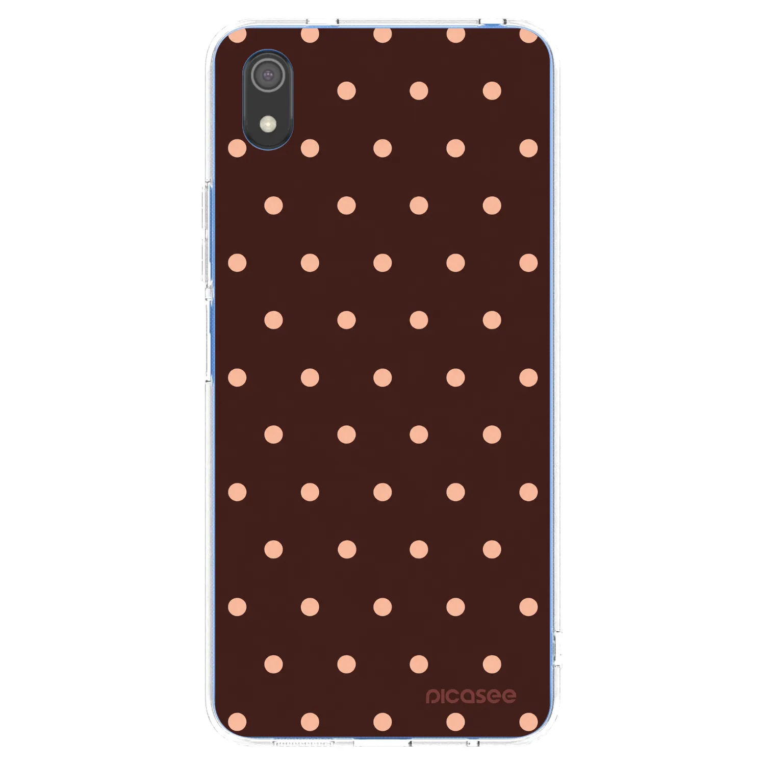 Picasee διαφανής θήκη σιλικόνης Xiaomi Redmi 7A - Peach Dots & Chocolate