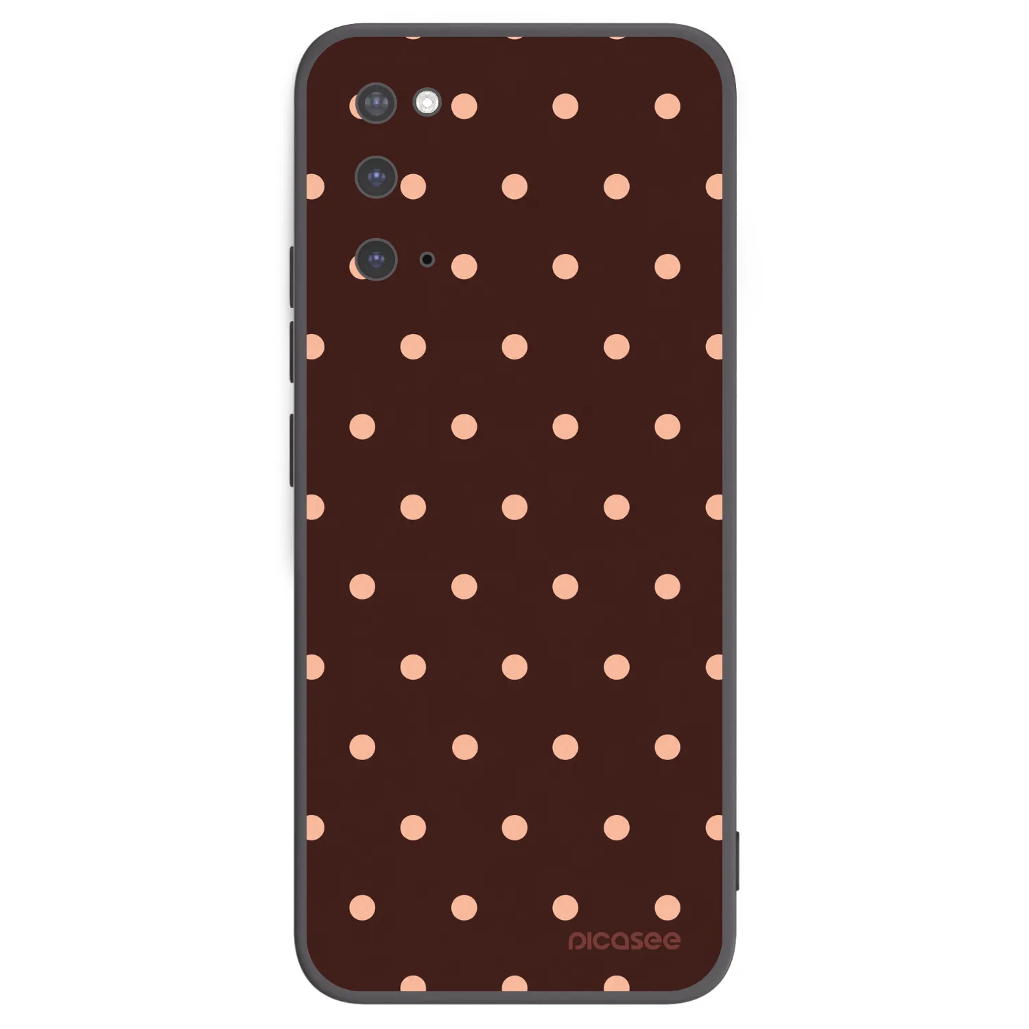 Picasee Μαύρη θήκη σιλικόνης για Samsung Galaxy S20 G980F - Peach Dots & Chocolate