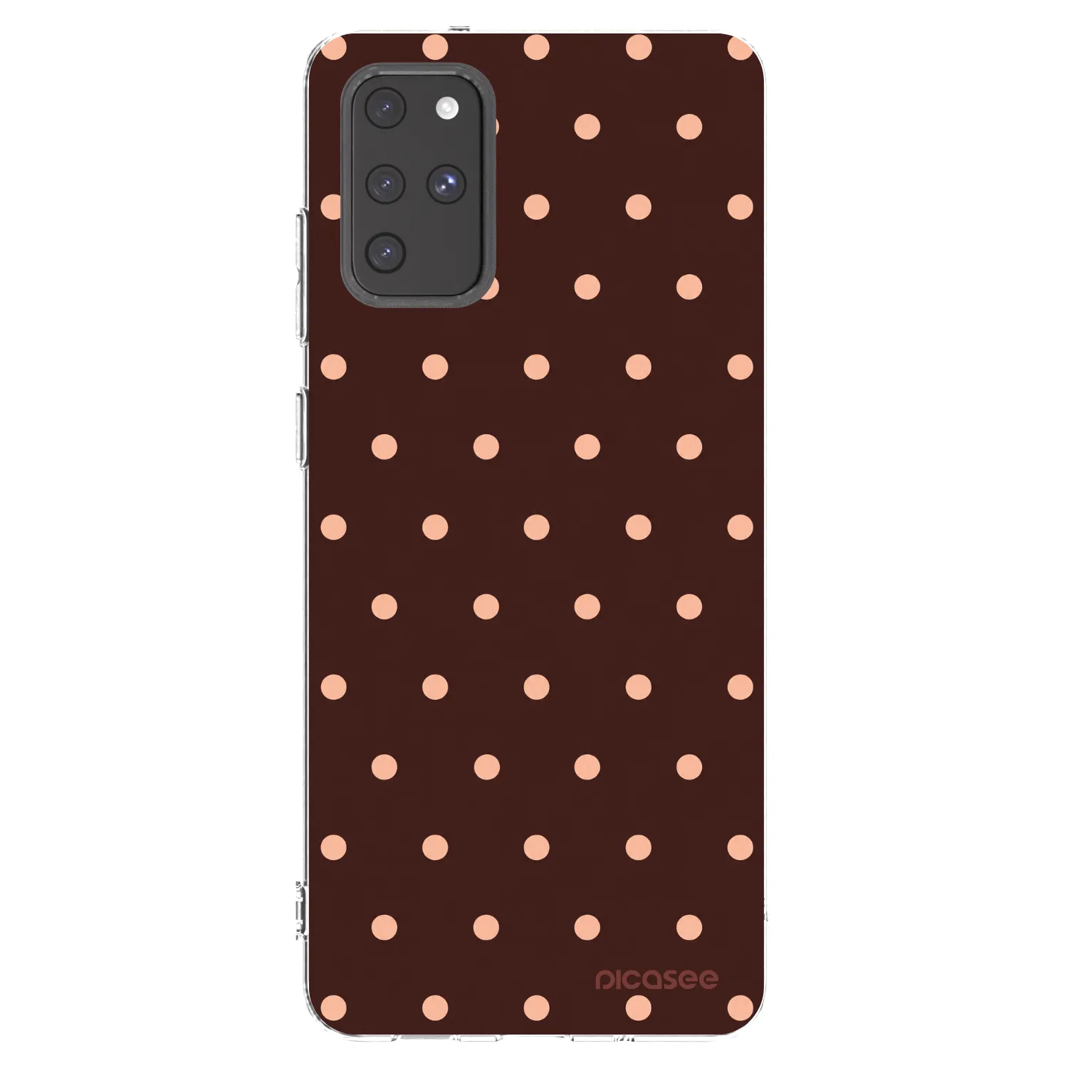 Picasee διαφανής θήκη σιλικόνης Samsung Galaxy S20+ G985F - Peach Dots & Chocolate