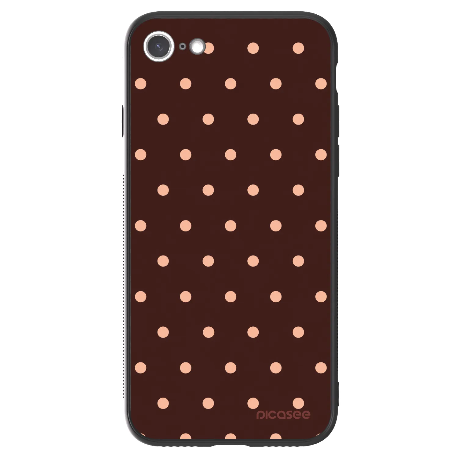 Picasee ULTIMATE CASE για Apple iPhone 7 - Peach Dots & Chocolate