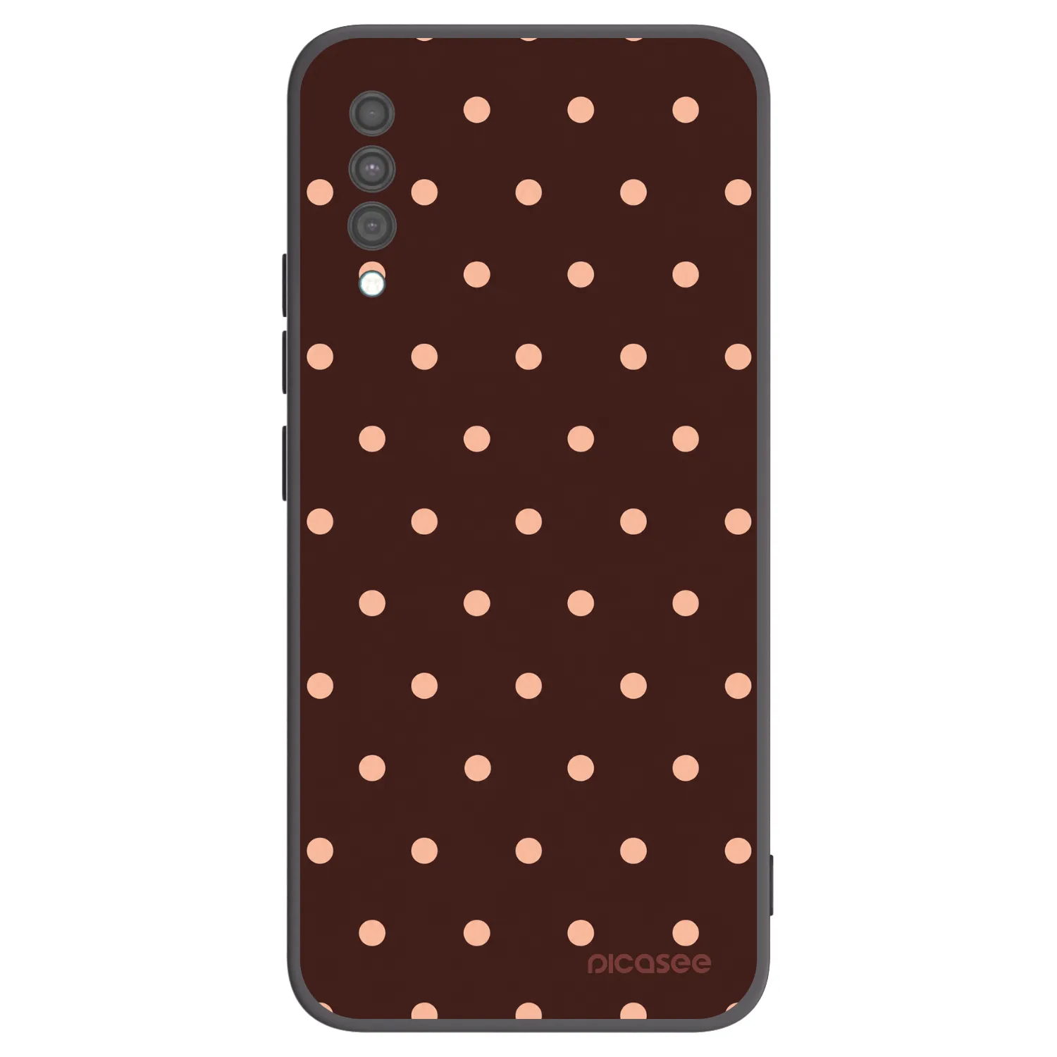Picasee Μαύρη θήκη σιλικόνης για Samsung Galaxy A30s A307F - Peach Dots & Chocolate