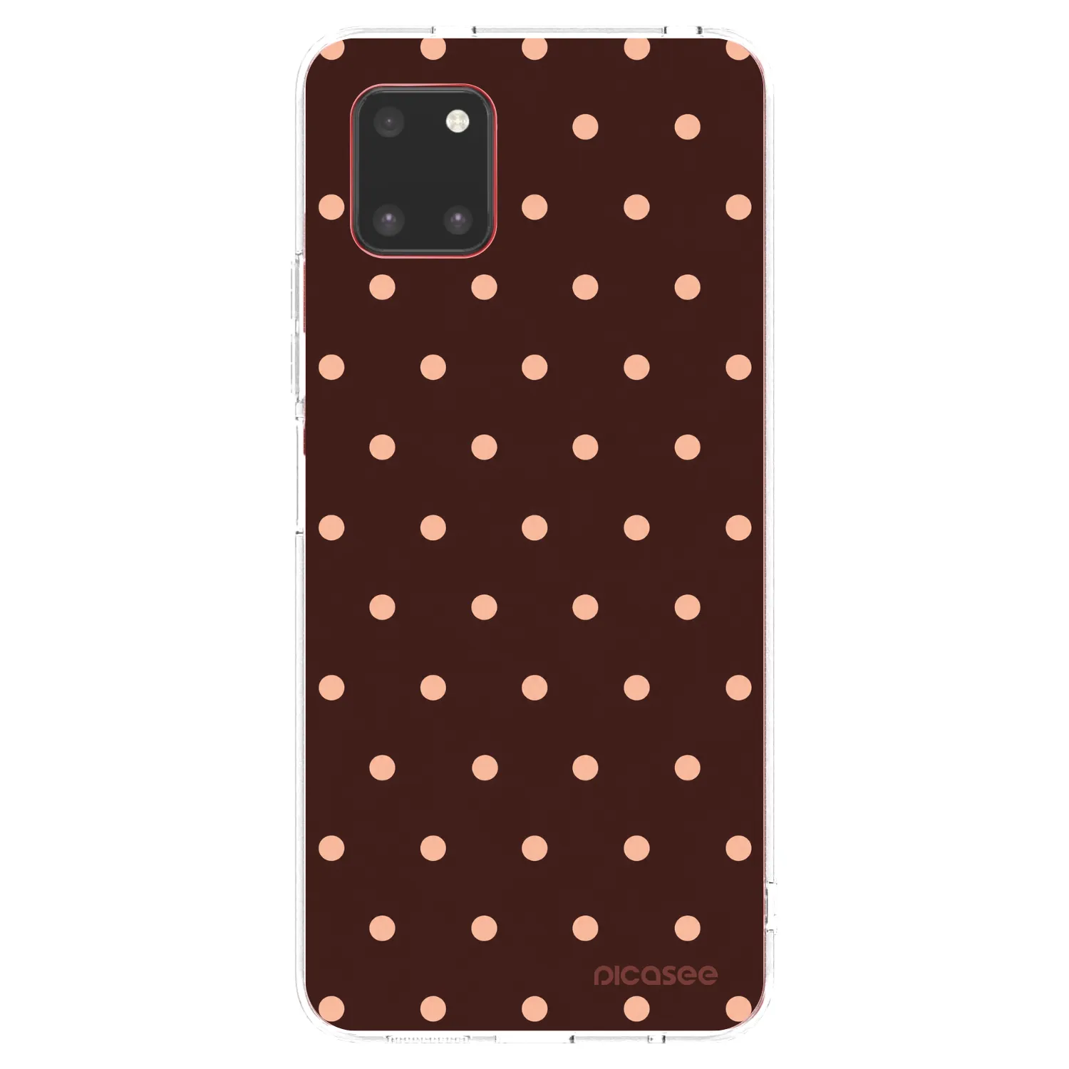 Picasee διαφανής θήκη σιλικόνης Samsung Galaxy Note 10 Lite N770F - Peach Dots & Chocolate