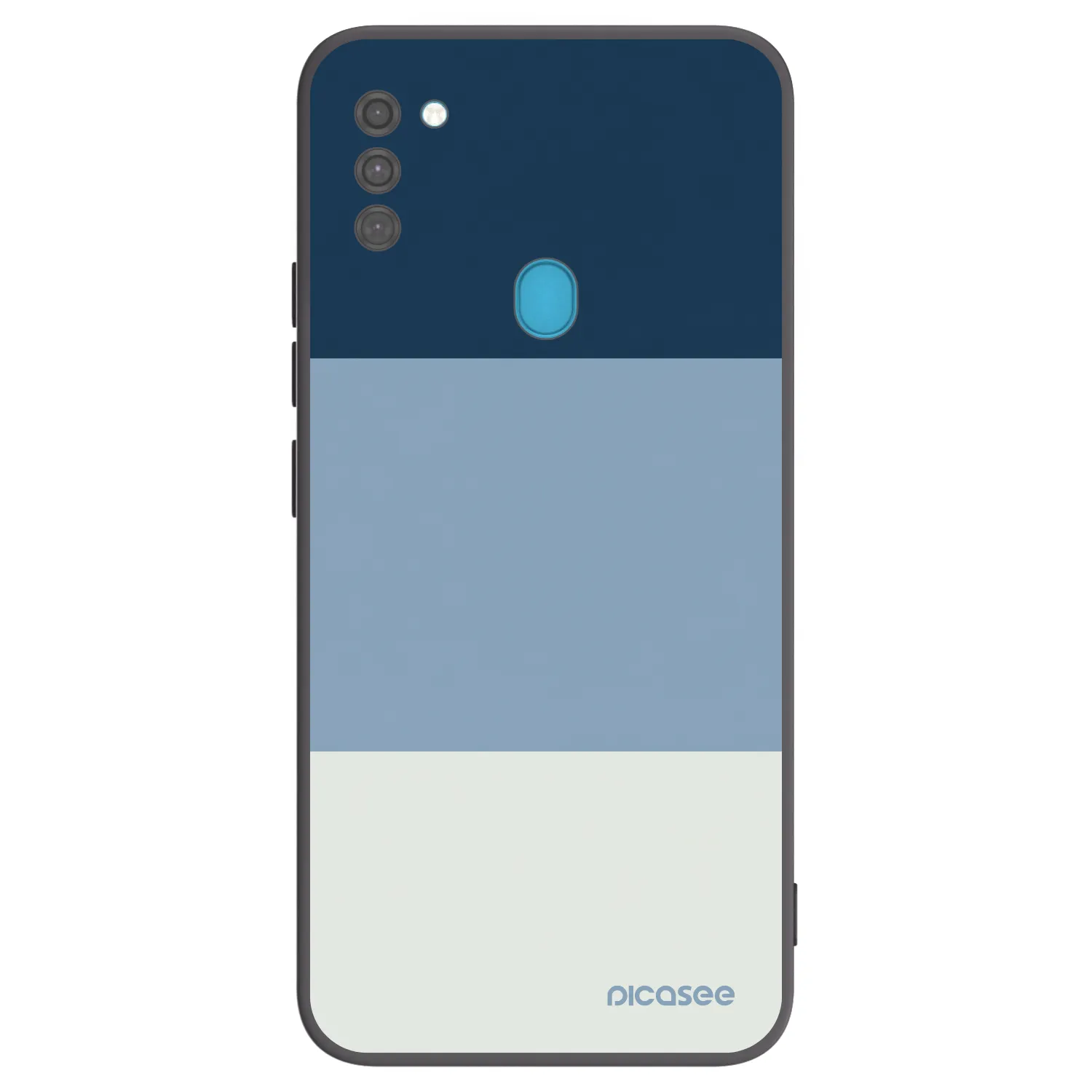 Picasee Μαύρη θήκη σιλικόνης για Samsung Galaxy M11 - Coastal Blue