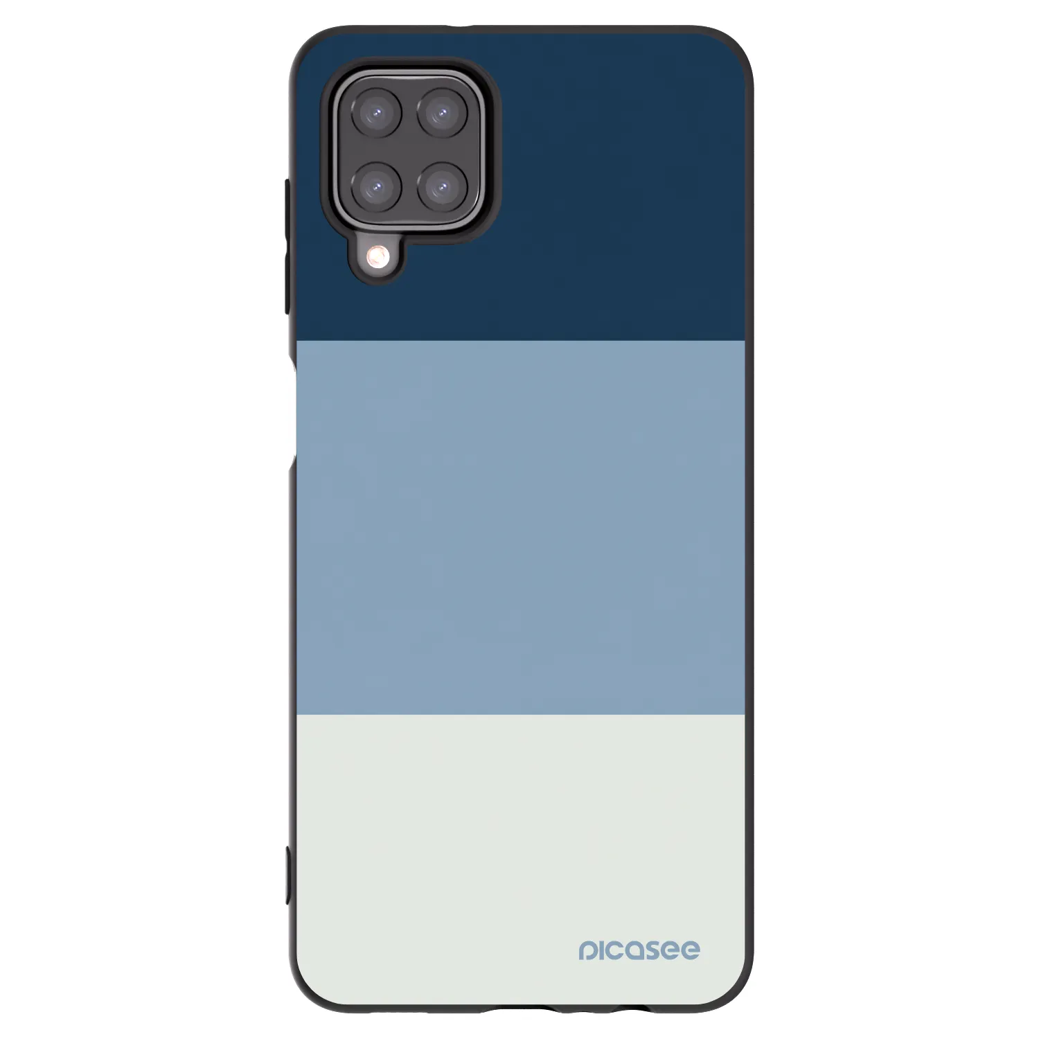 Picasee Μαύρη θήκη σιλικόνης για Samsung Galaxy A12 A125F - Coastal Blue
