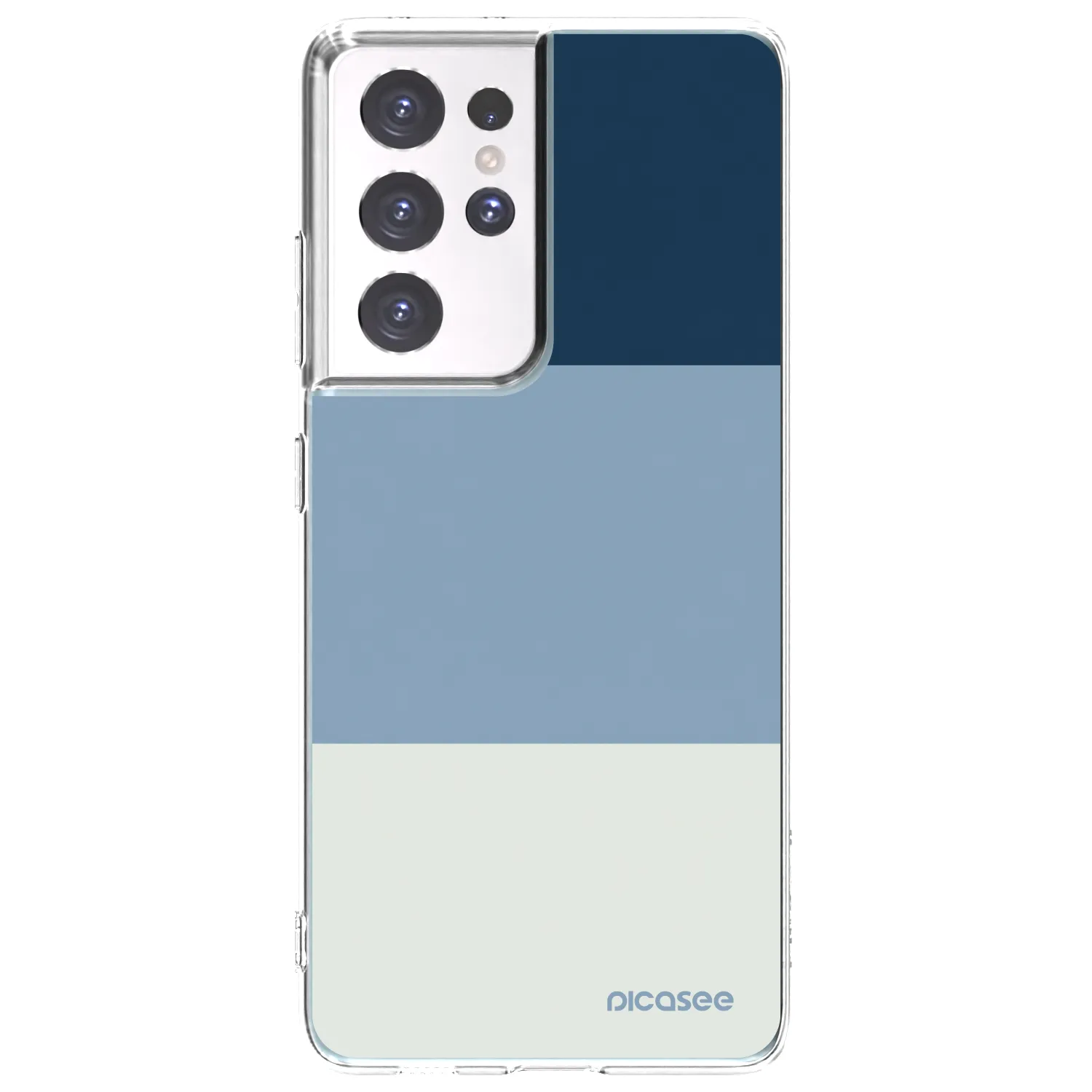 Picasee διαφανής θήκη σιλικόνης Samsung Galaxy S21 Ultra 5G G998B - Coastal Blue