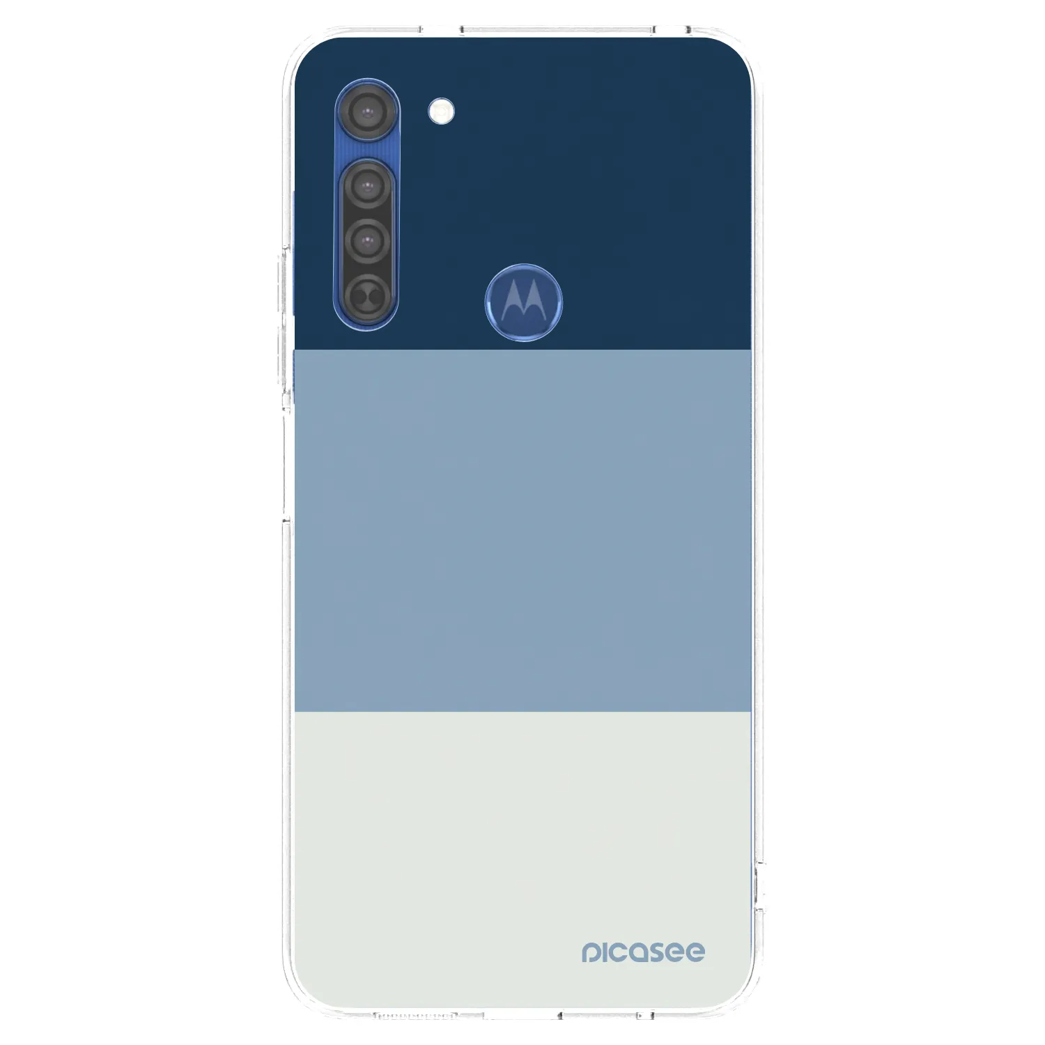 Picasee διαφανής θήκη σιλικόνης Motorola Moto G8 - Coastal Blue
