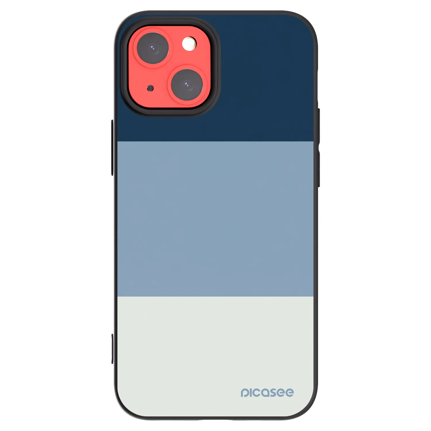 Picasee Μαύρη θήκη σιλικόνης για Apple iPhone 13 mini - Coastal Blue