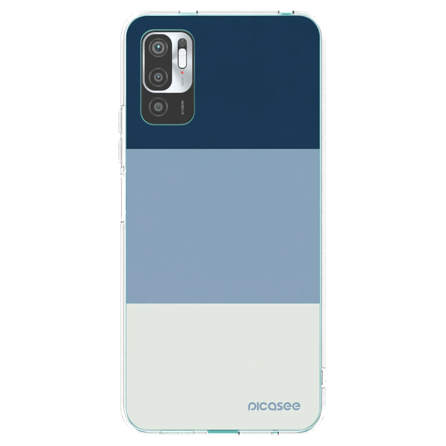 Picasee διαφανής θήκη σιλικόνης Xiaomi Redmi Note 10 5G - Coastal Blue