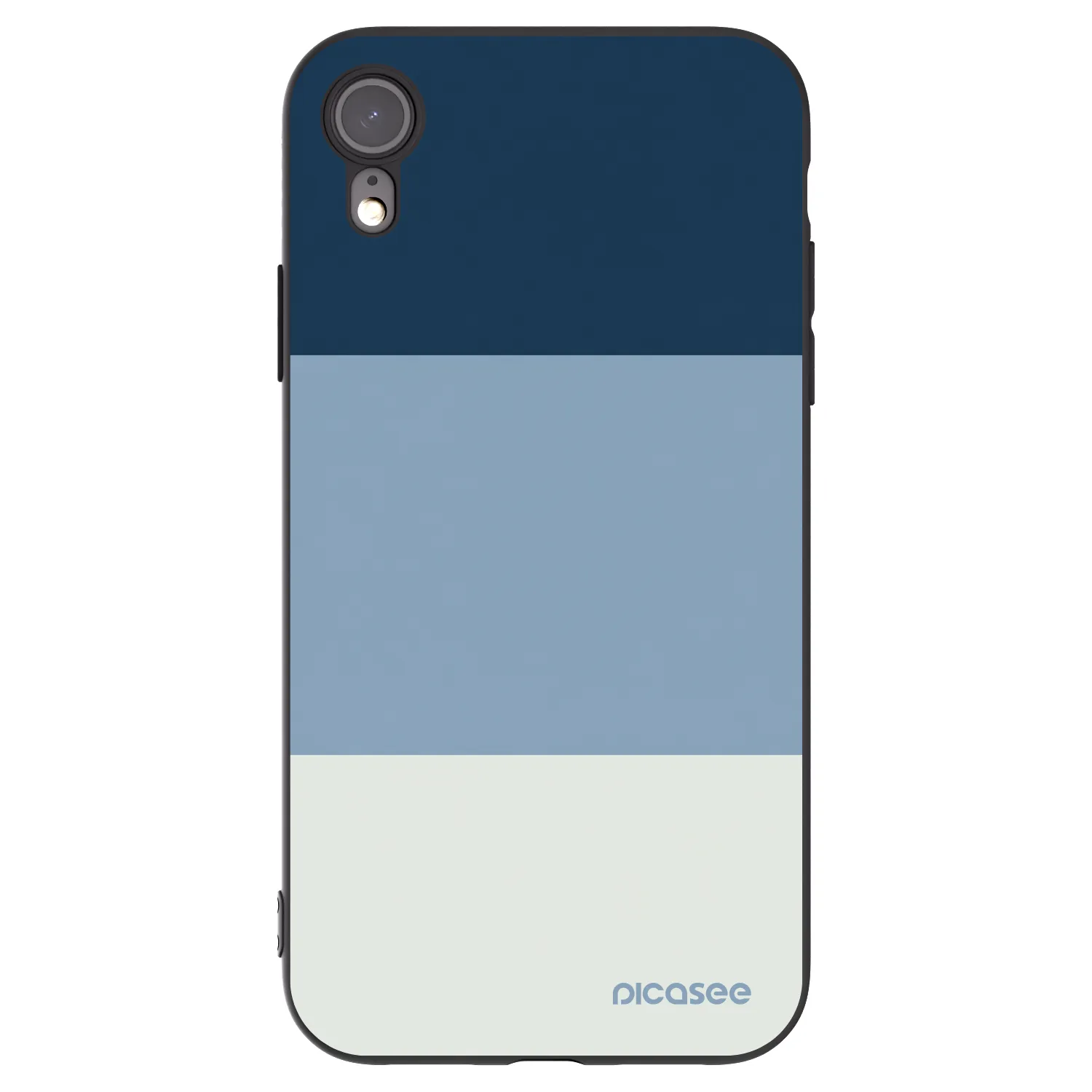 Picasee Μαύρη θήκη σιλικόνης για Apple iPhone XR - Coastal Blue