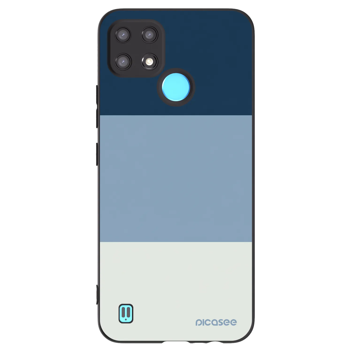 Picasee Μαύρη θήκη σιλικόνης για Realme C21 - Coastal Blue