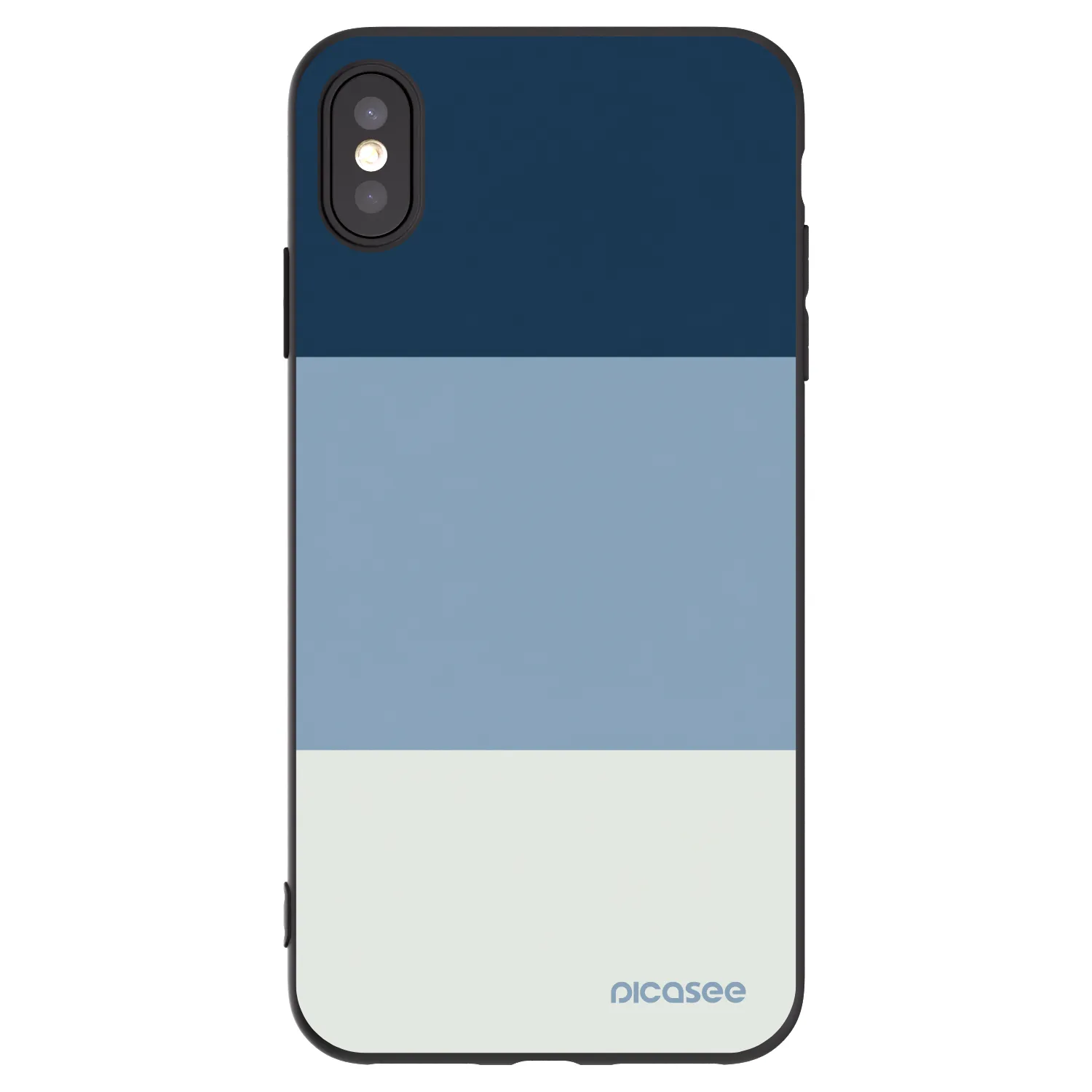 Picasee Μαύρη θήκη σιλικόνης για Apple iPhone XS Max - Coastal Blue