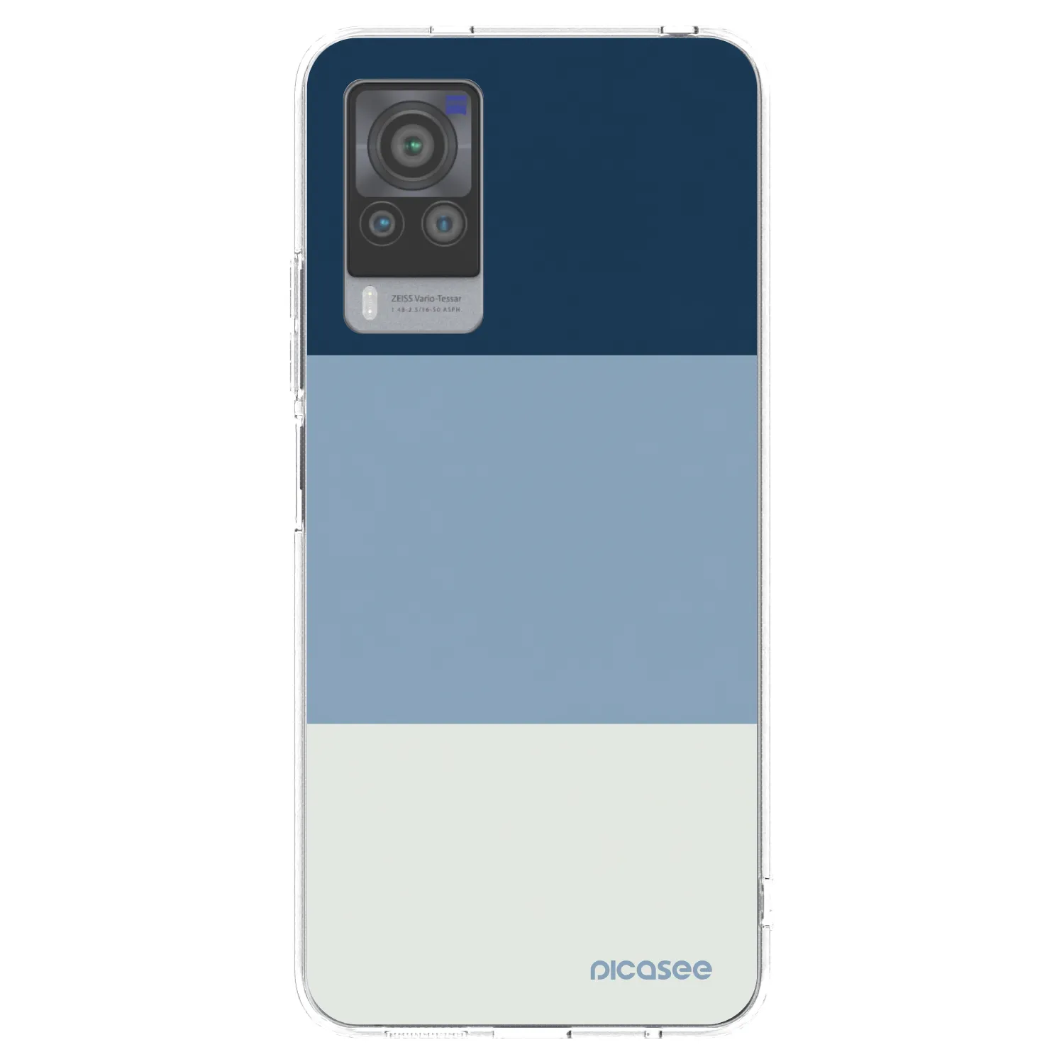 Picasee διαφανής θήκη σιλικόνης Vivo X60 Pro 5G - Coastal Blue