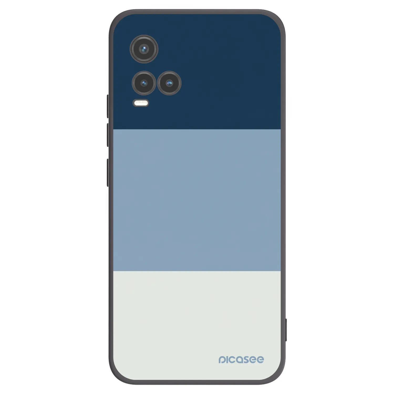 Picasee Μαύρη θήκη σιλικόνης για Vivo Y33s - Coastal Blue